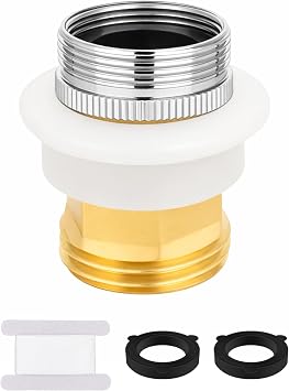 Dishwasher Machine Faucet Adapter,portable dishwasher faucet adapter 15/16-27M or 55/64-27F,faucet adapter for portable washer Quick Connect to Sink Male 3/4" Brass Snap Garden Hose Fitting