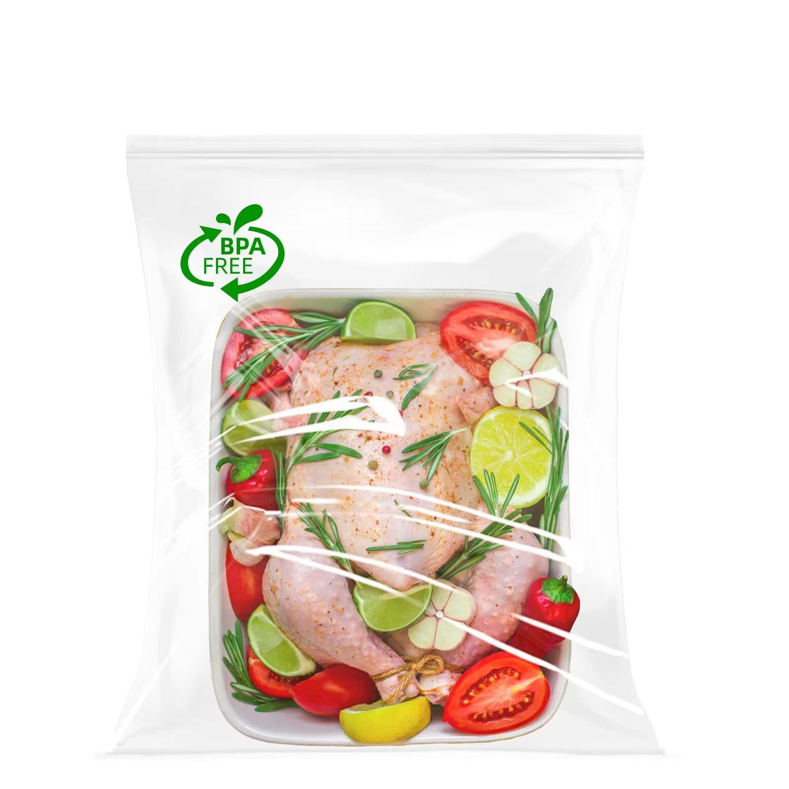 Bolsas de almacenamiento con cremallera, paquete de 20, bolsas de almacenamiento de plástico con cierre de 3.5 galones, gran almacenamiento para alimentos, ropa, zapatos, suministros de 8