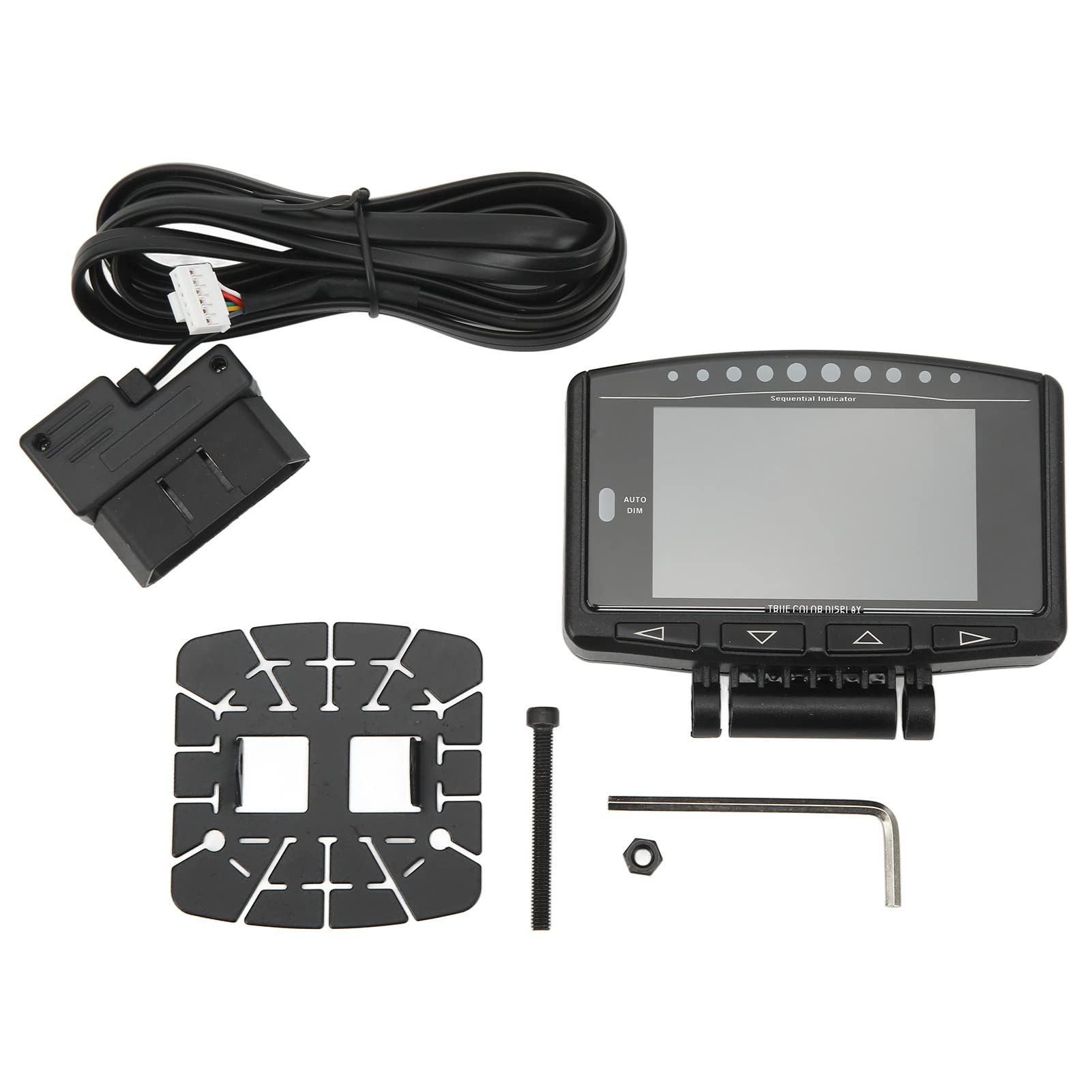 Ausla Wskaźnik OBD2, 2,8-calowy Wielofunkcyjny Wskaźnik TFT IPS Skaner Diagnostyczny 400x240 Wyświetlacz z Odczytem Kodów Wskaźniki RGB Prędkość Napięcie Dane Turbo dla Sterowników