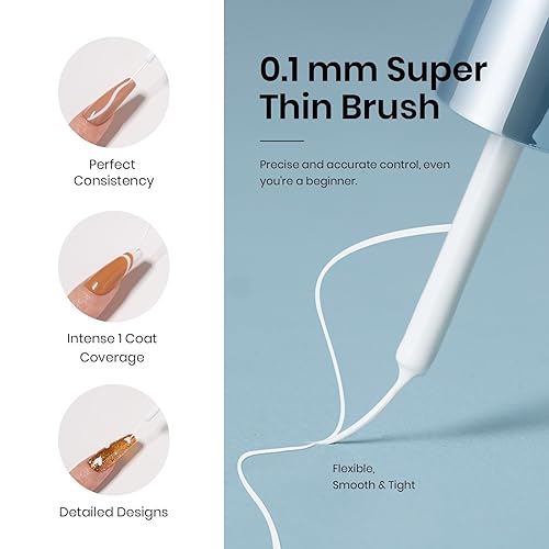 Miniatura 4 de Beetles 1 esmalte de gel de 0.27 onzas líquidas con revestimiento blanco para uñas, efecto de polvo cromado, LED UV, no es necesario aplicar la capa