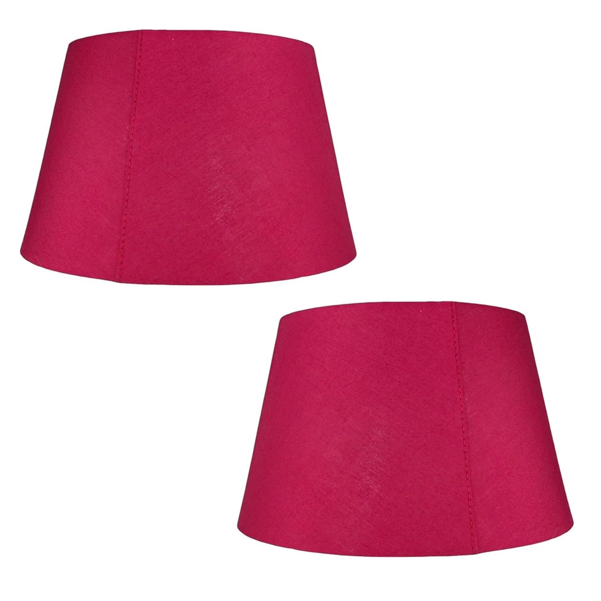 Loxton Lighting Burgundy Cotton Drum Shade – 10 Inch Easy Fit Es/Bc Shade For Living Rooms, Bedrooms, Hallways And Kitchens, Pendant Lampshades Or Shades For Table Lampss (2, )