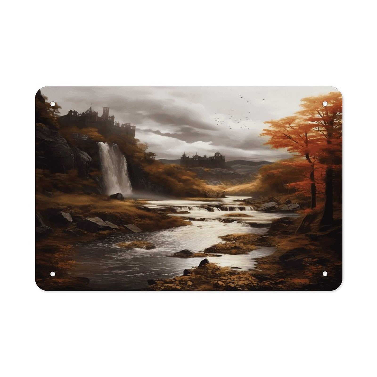 Fodpand Style Fall Wall Art Metal Signs Tin Sign