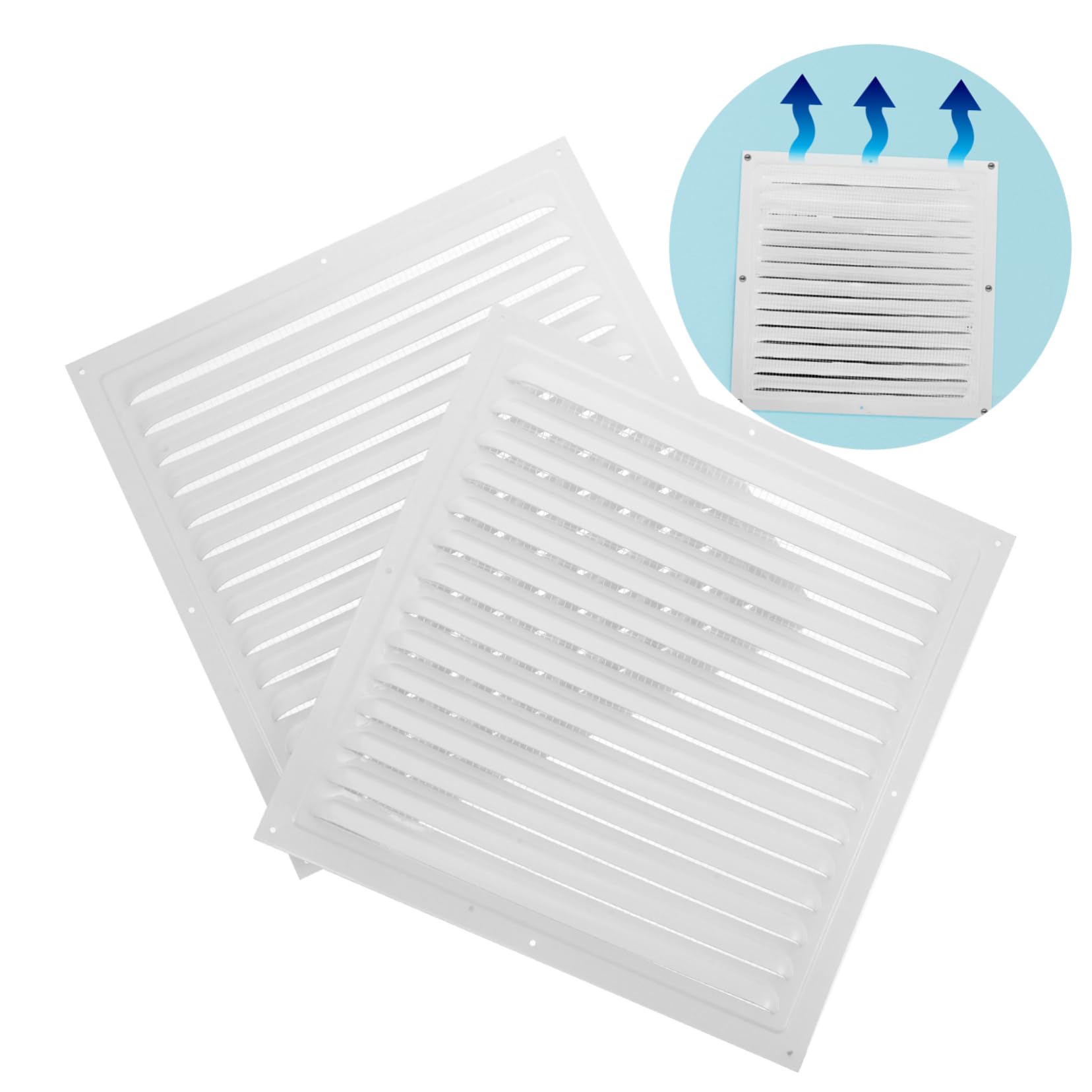 SOIMISS Elegante Griglia di Ventilazione a Soffitto - 2 Pezzi in Alluminio per Condizionatore Sfiato Aria Condizionata Centralizzato