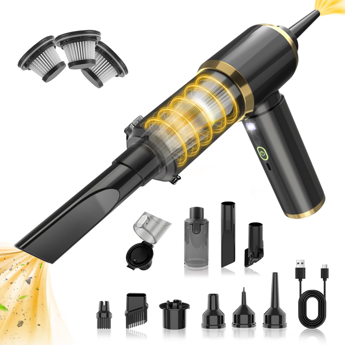 Amazon.co.jp: 【2026 新登場】50000PA 強力吸引力 ハンディクリーナー