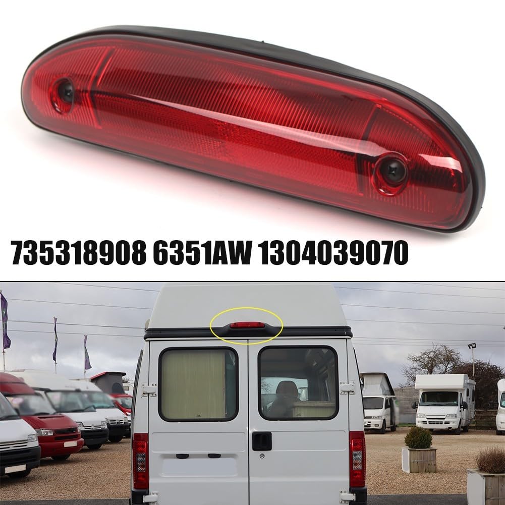 Alloggiamento luce freno alto per Fiat Ducato Boxer 2002 – 2006 posteriore stop lampada montaggio ABS PC nero custodia OEM 735318908