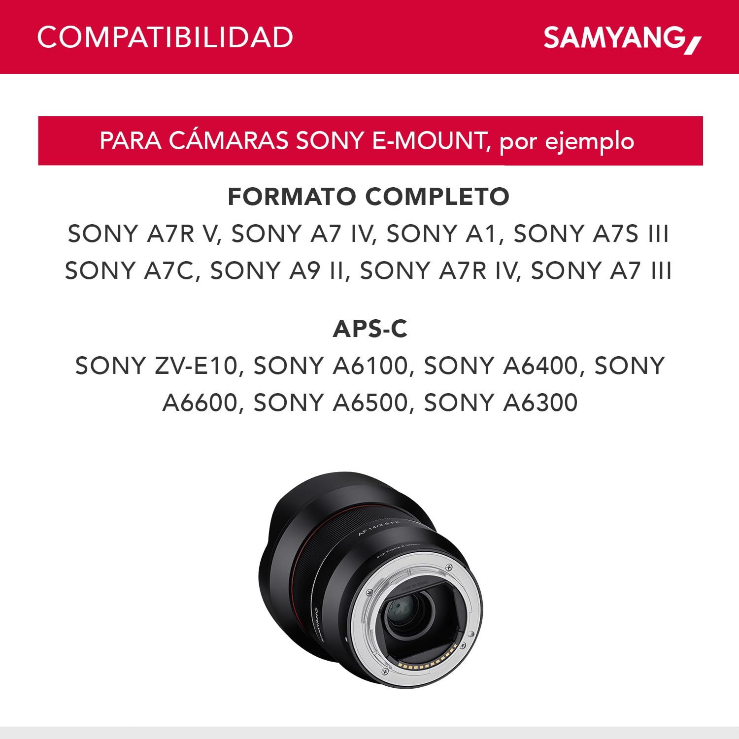 Samyang AF - Objetivo fotográfico para Sony FE (14 mm, F2.8 AS, IF UMC), negro