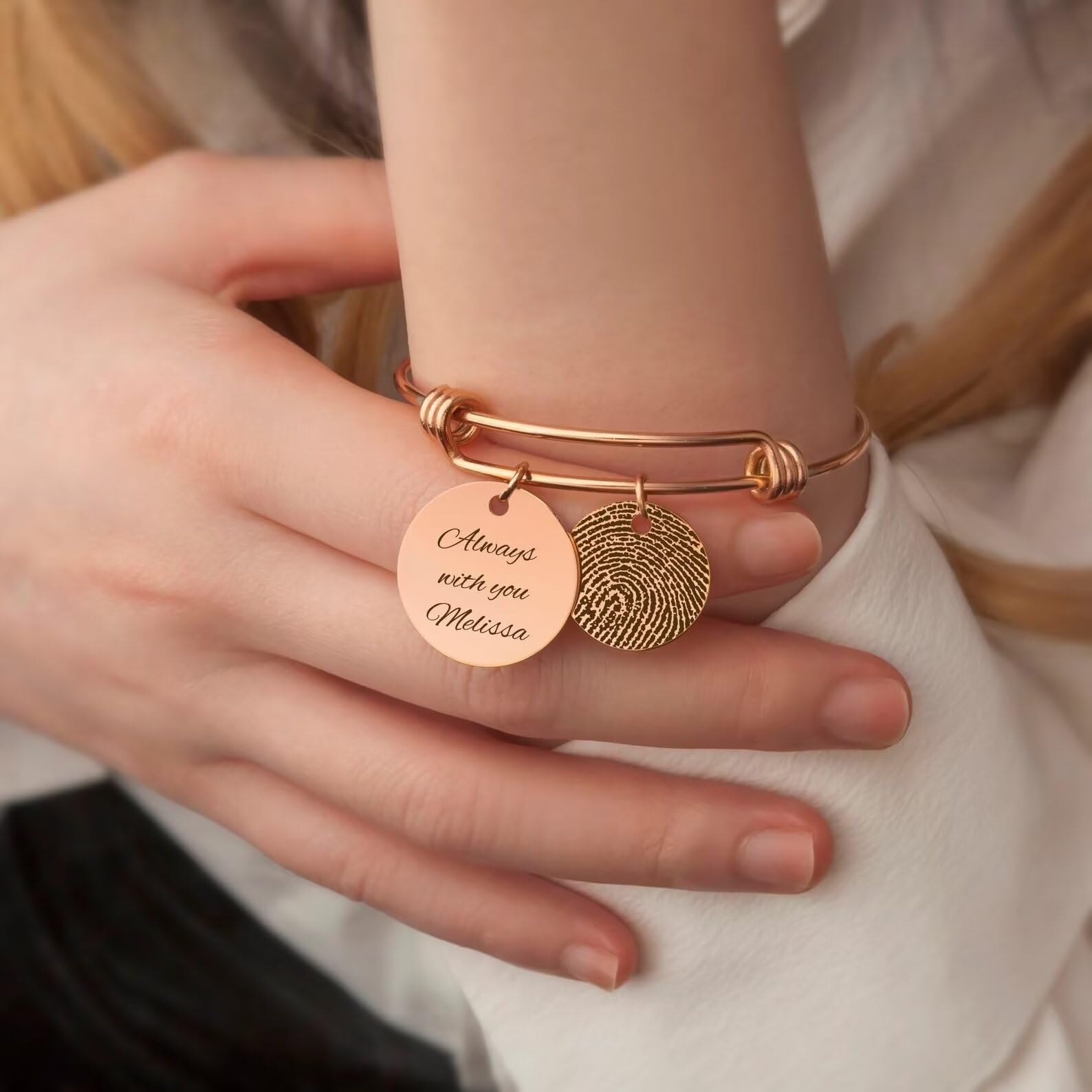 Joyería de pies de bebé personalizada - Pulsera de huella real grabada - Pulsera de huella personalizada - Pulsera de nueva mamá Primer regalo del Día de la Madre