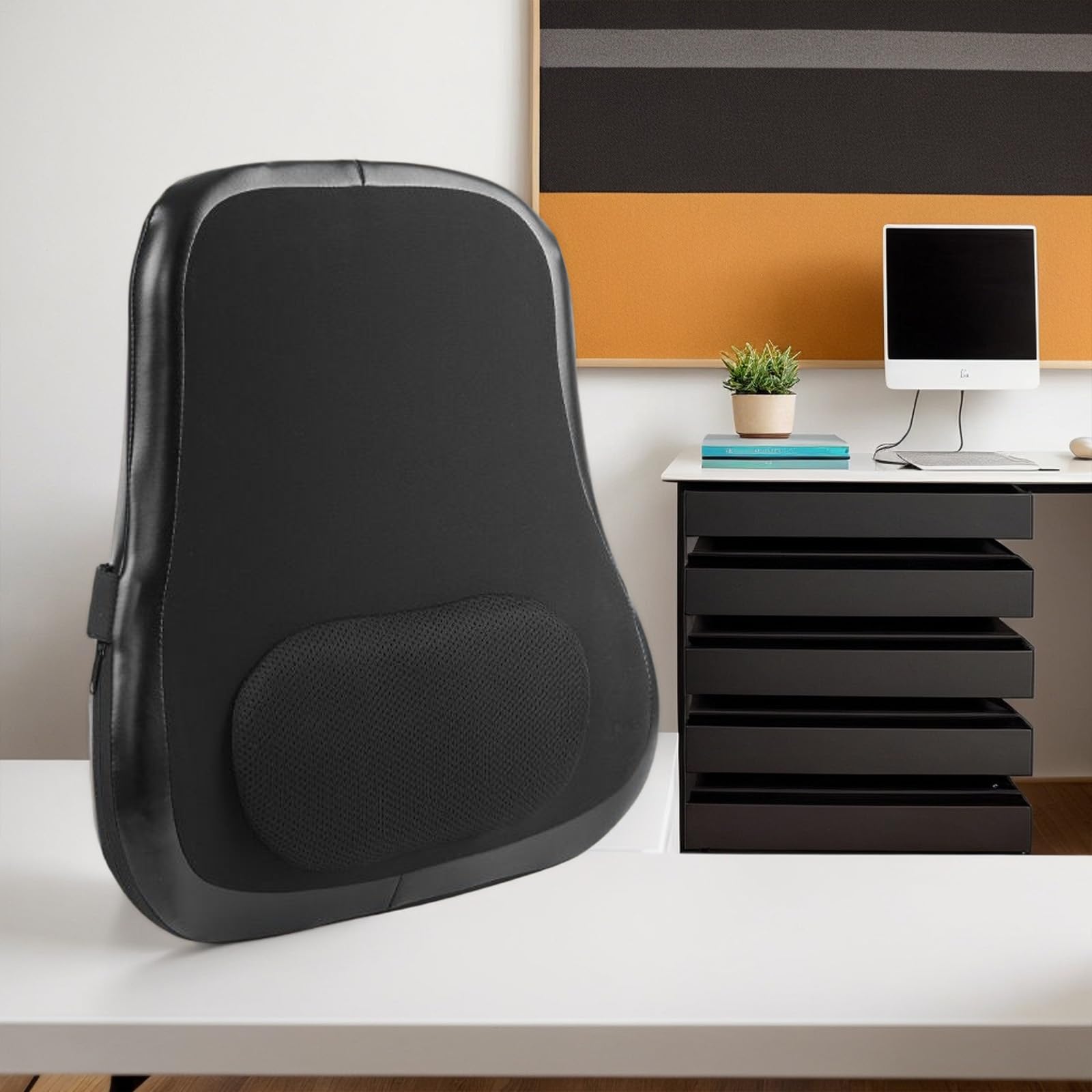 Masajeador De Espalda Para Silla, Masajeador Portátil Con Calor Para | Espalda, Cojin Electrico Inalambrico De Soporte Para Hogar Viaje Coche Silla Oficina Deporte Recuperacion Hombres Mujeres
