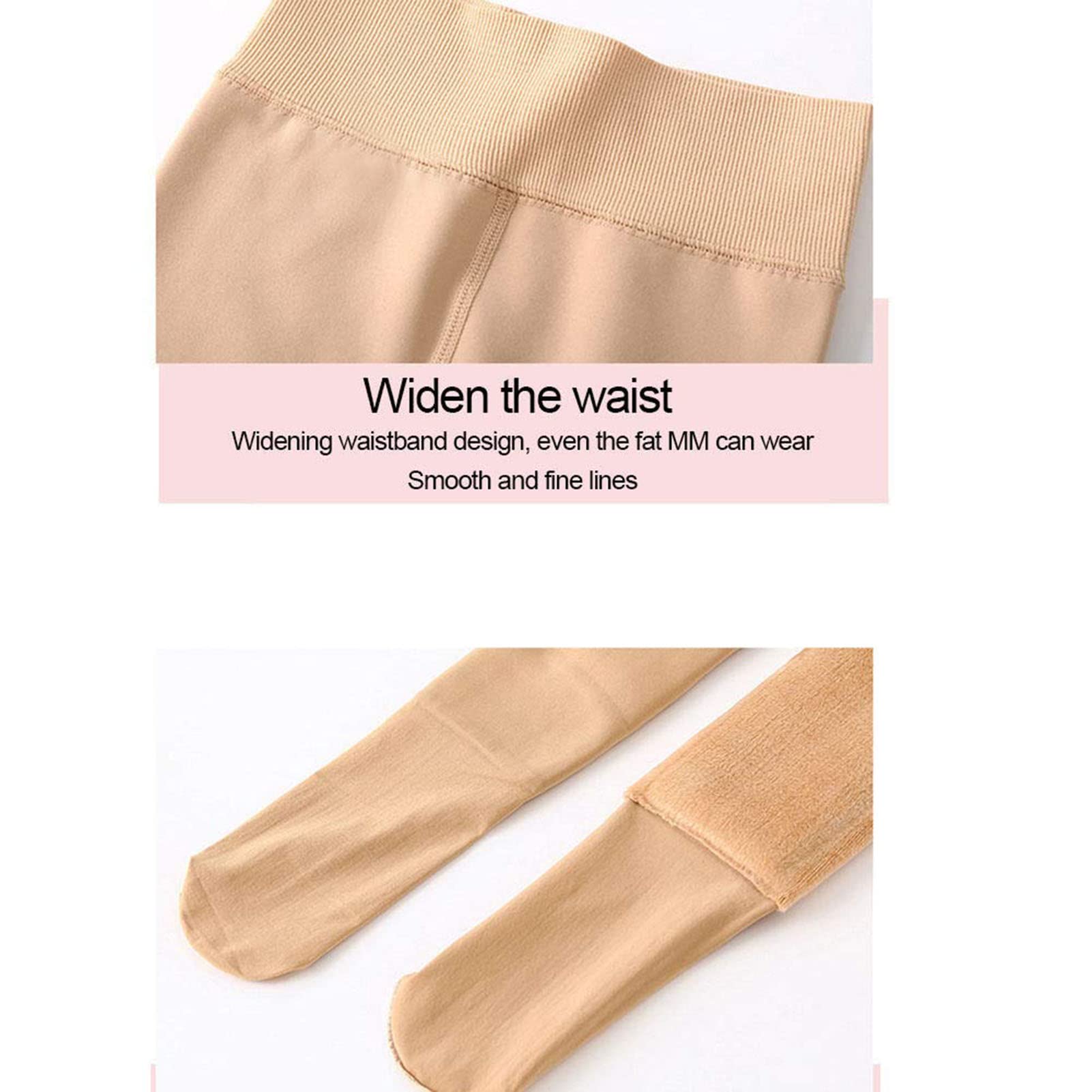 Medias Térmicas Mujer Panty Fleece Pantimedias De Invierno con Forro Polar Mallas Térmicas Gruesas Elástico Cintura Alta Algodón Forradas Mallas Gruesas Elástica C-160g