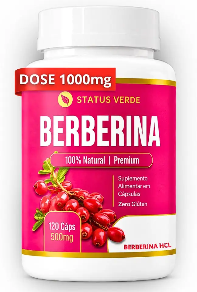Berberina Premium 120 Cápsulas 1000mg por Porção