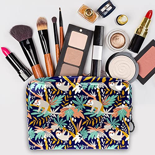 Trousse de maquillage imperméable verte avec fermeture éclair