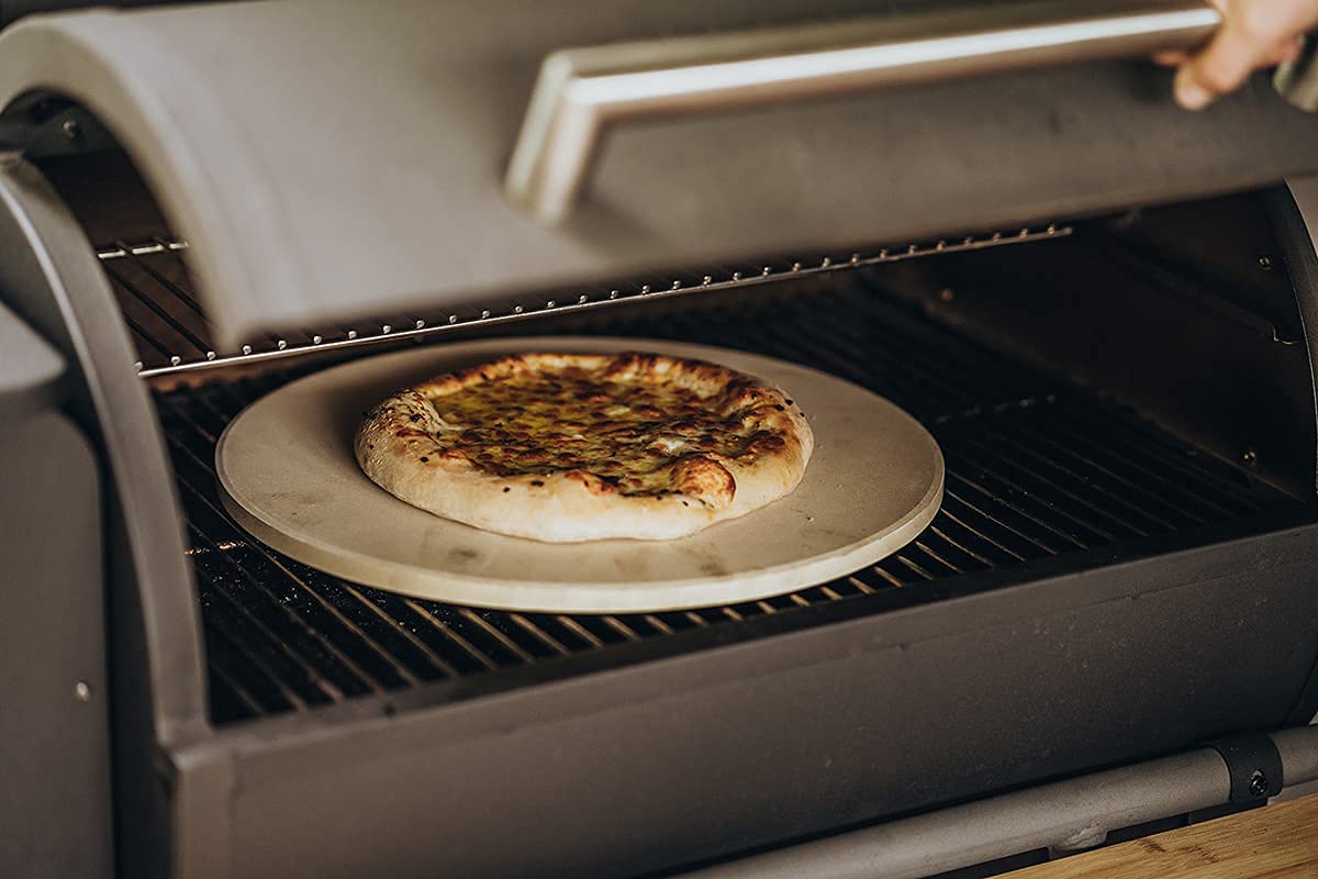 Moesta-BBQ Piedra para hornear pizzas, no. 1, redonda, 36,5 o 41 cm de diámetro -, 41 cm