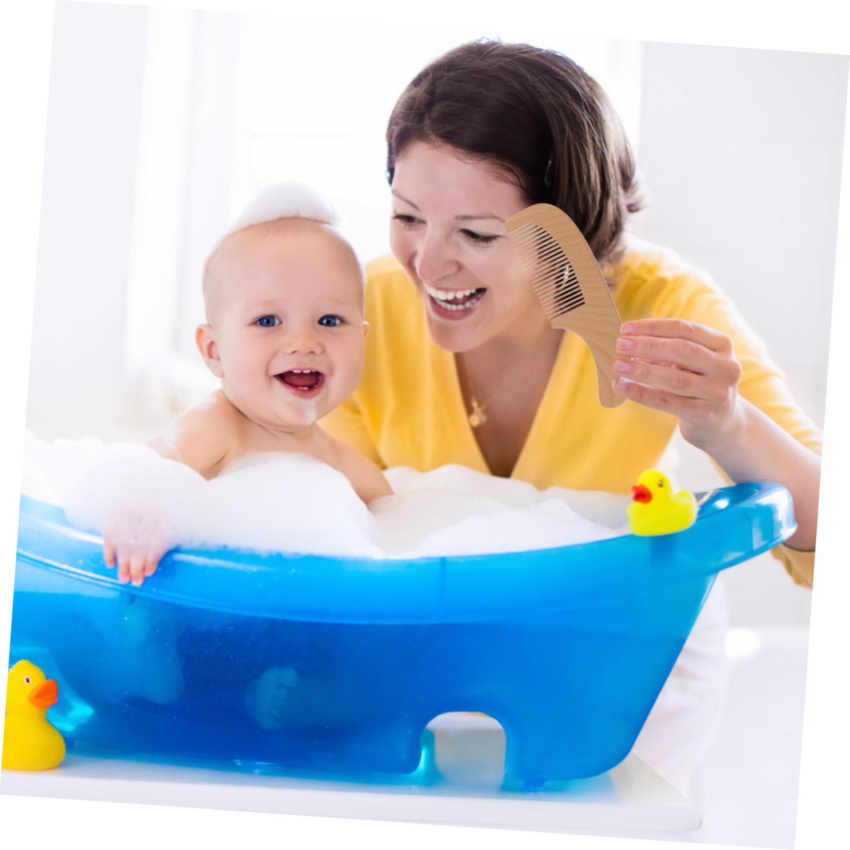 VICASKY Baby Brush Set for Newborns Soft Bristle Hair Baby Brush and Comb Cleaning Brush Scalp Scrubber