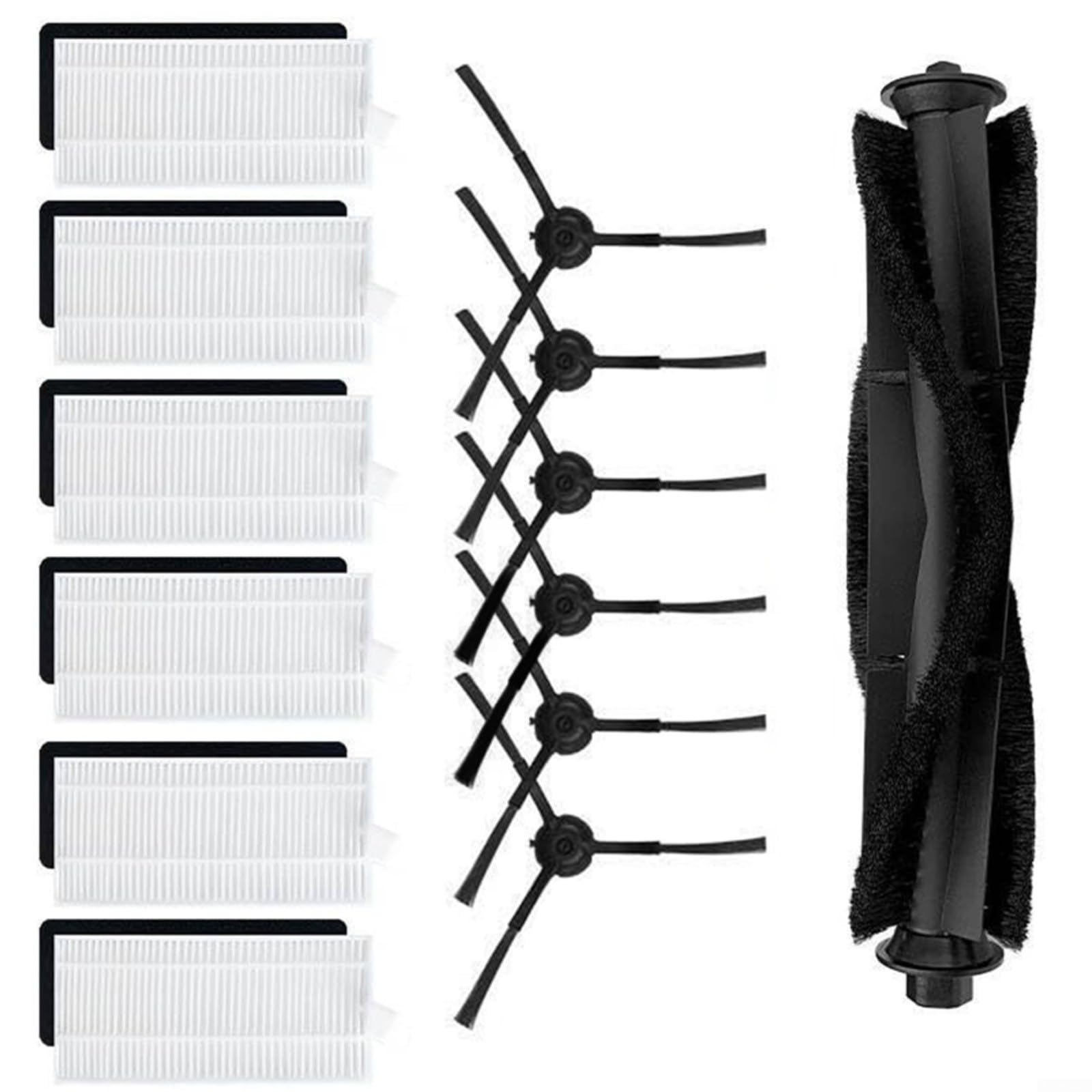 Kit Accessori Per Aspirapolvere Robot Honiture Q6 Pro, Laresar L6 Pro, Ultieno T10+ – 6 Spazzole Laterali, 1 Spazzola Principale, 2 Filtri