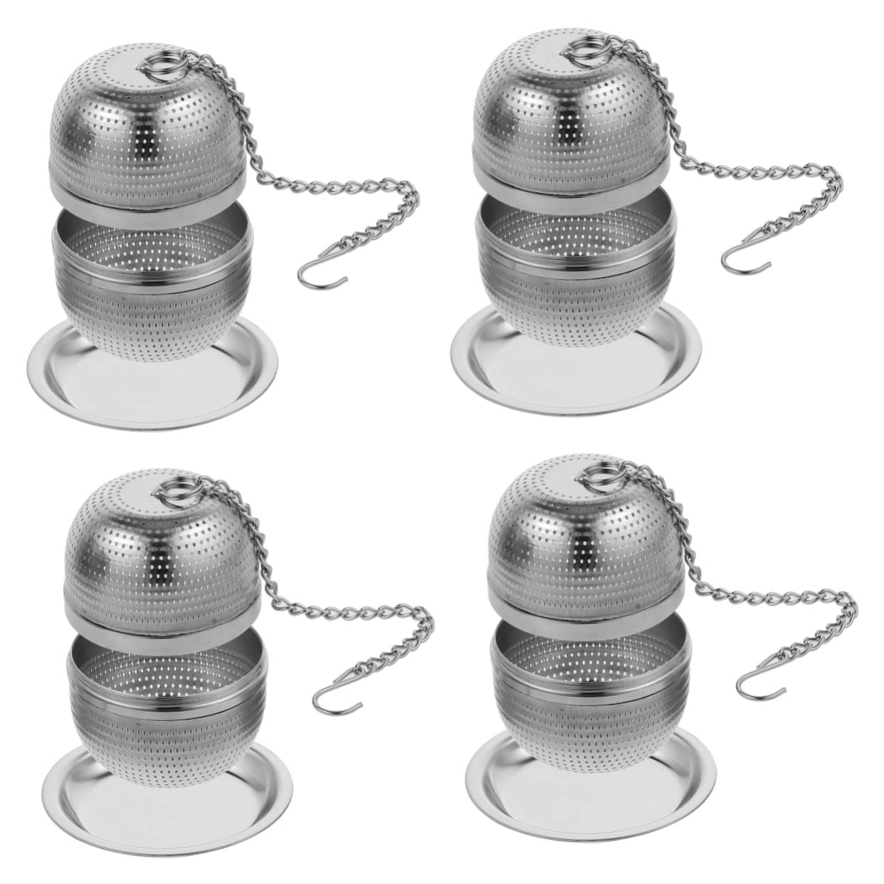 PRETYZOOM 4 Uds Filtro De Bandeja De Goteo Colador De Cóctel Té Hojas Sueltas Calentador De Tazas Para Café Práctico Colador De Té Bola De Malla Colador De Té Té Suelto Filtro De Café