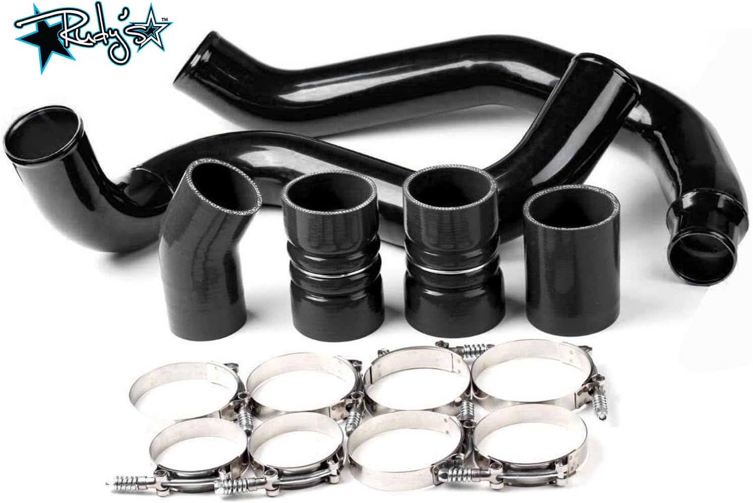 RDPTurbo Intercooler Pipe Kit CAC Tubes and Boot Kit for 2003-2007 Ford 6.0 Powerstroke Diesel 6.0L F250 F350 F450 F550