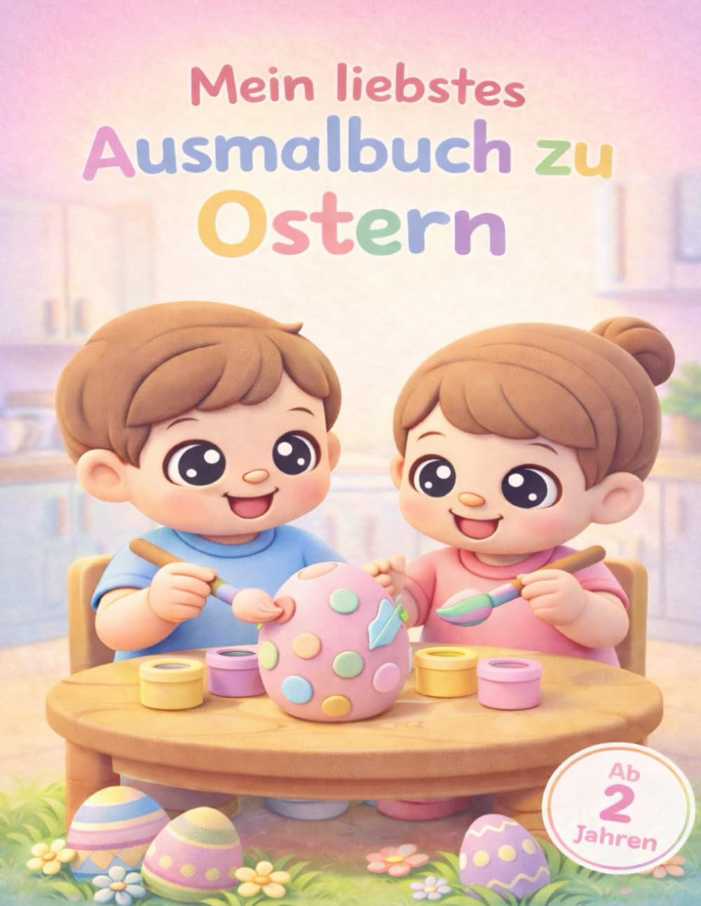Mein liebstes Ausmalbuch zu Ostern: Ausmalbuch mit vielen, einfachen Ostermotiven für Jungen und Mädchen, dicke Linien, fördert Feinmotorik und Konzentration und sorgt für Frohe Ostern