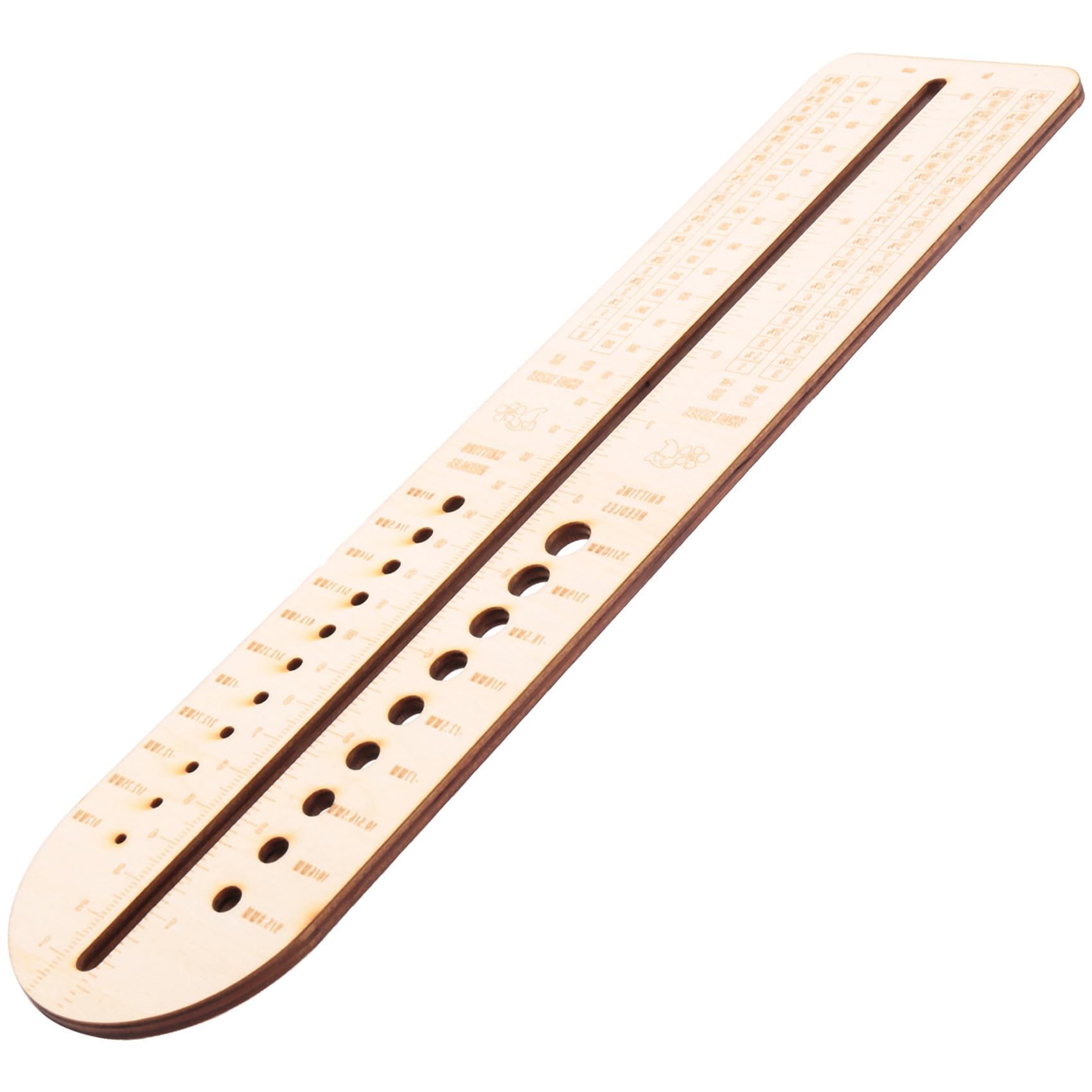 BPQiang Wooden Sock Blockers for Knitting Needle Gauge Crochet Size Measurement Ruler Weaving Tool Measuring