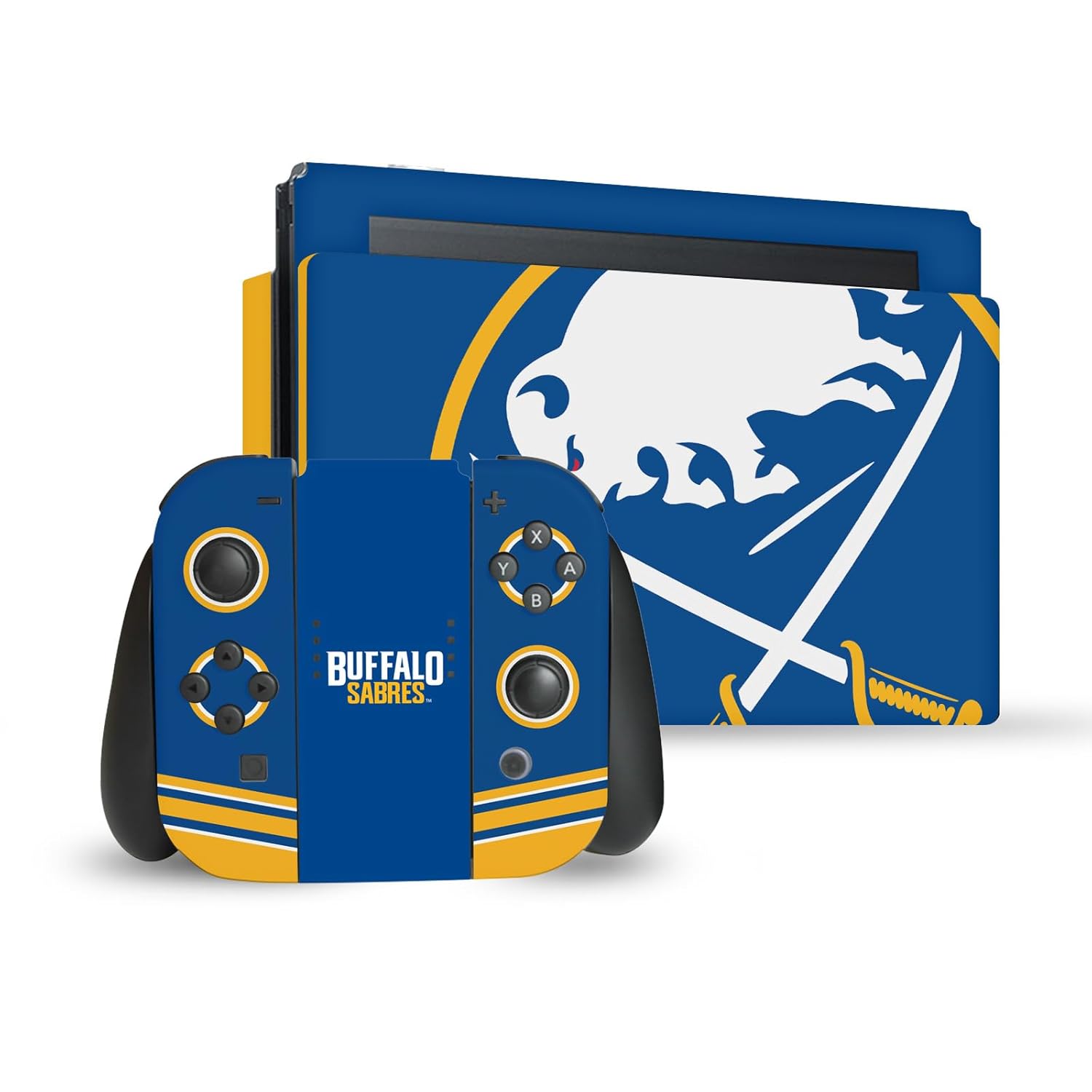 Head Case Designs Officially Licensed NHL Oversized Buffalo Sabres Vinyl Sticker Gaming Skin Decal Cover Compatible With Nintendo Switch Console & Dock & Joy-Con Controller Bundle