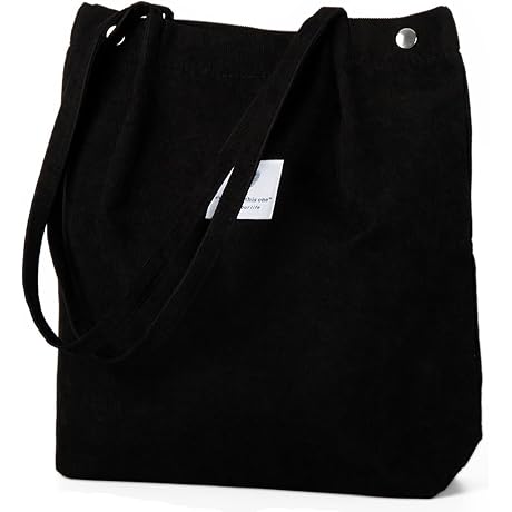 Premium Corduroy Black Tote Bag for Women: Timeless Style Meets Practicality