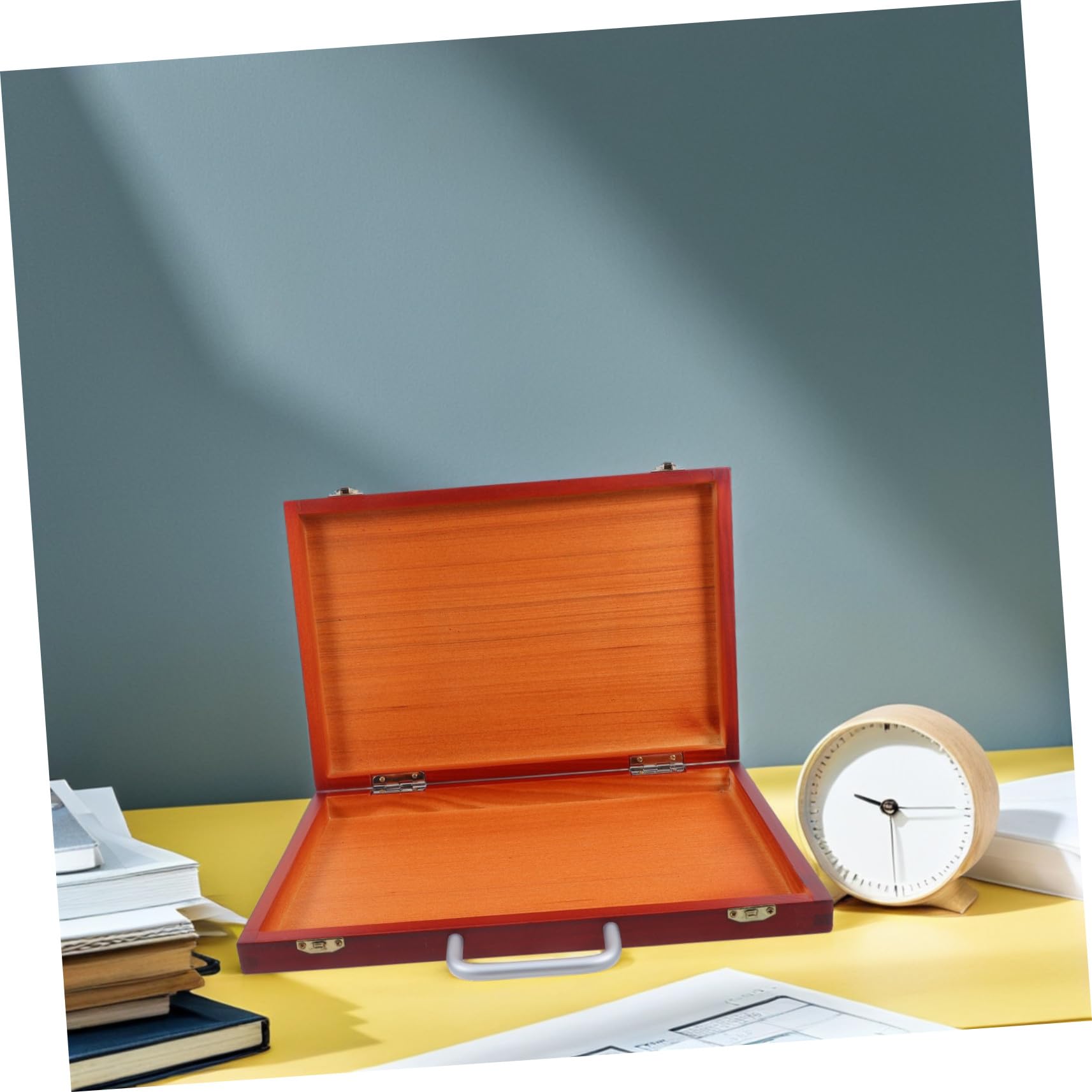 NUOBESTY Boîte de Rangement Bois pour Matériel Art Portable et Multifonctionnel pour Outils de Dessin et Peinture avec Espace Spacieux pour Organisation