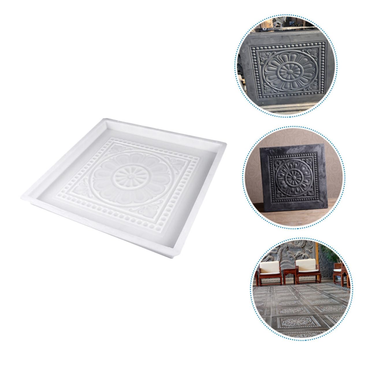 Bloques al Patios para Libre y Aire Fácil Rápida Molde de Estilo Antiguo Blanco, Plástico Resistente, Construcción