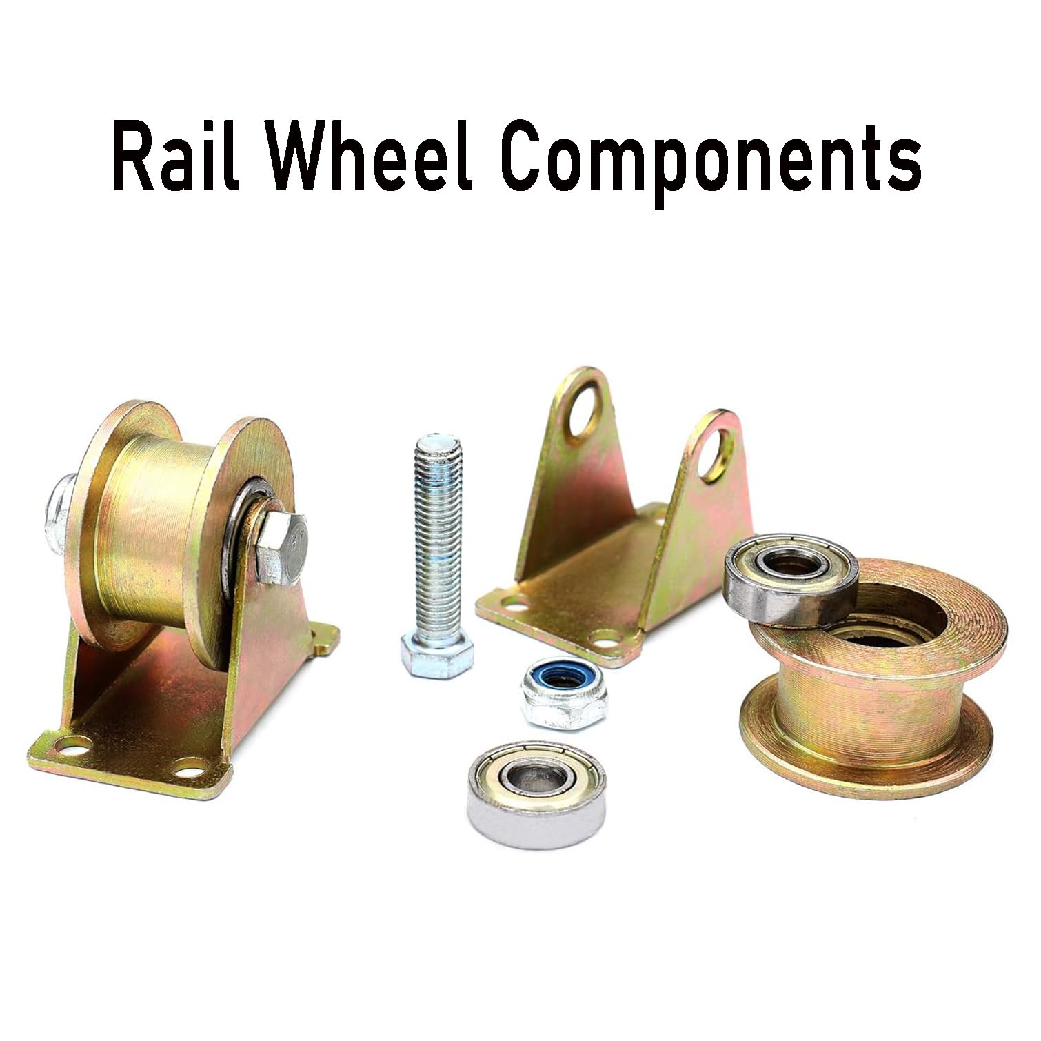 Ruedas Rodillos Puerta Corredera,Ruedas Direccionales Acero Polea de Ranura en H,Ruedas Rígidas Pesado,para Riel Invertido/Sistema de Polea/Industrial,1 Pieza (Groove 30mm,99mm)