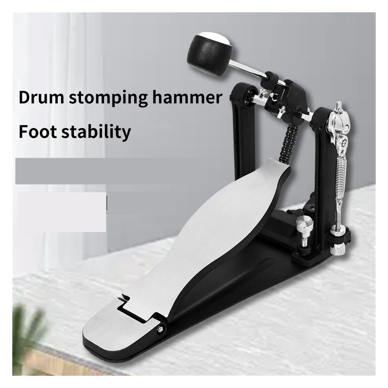Pedal Tragbare Kette Anti Slip Aluminium Legierung Doppel Kette Trommel for Elektronische Trommeln Trommel Fuß Pedal Percussion Instrument