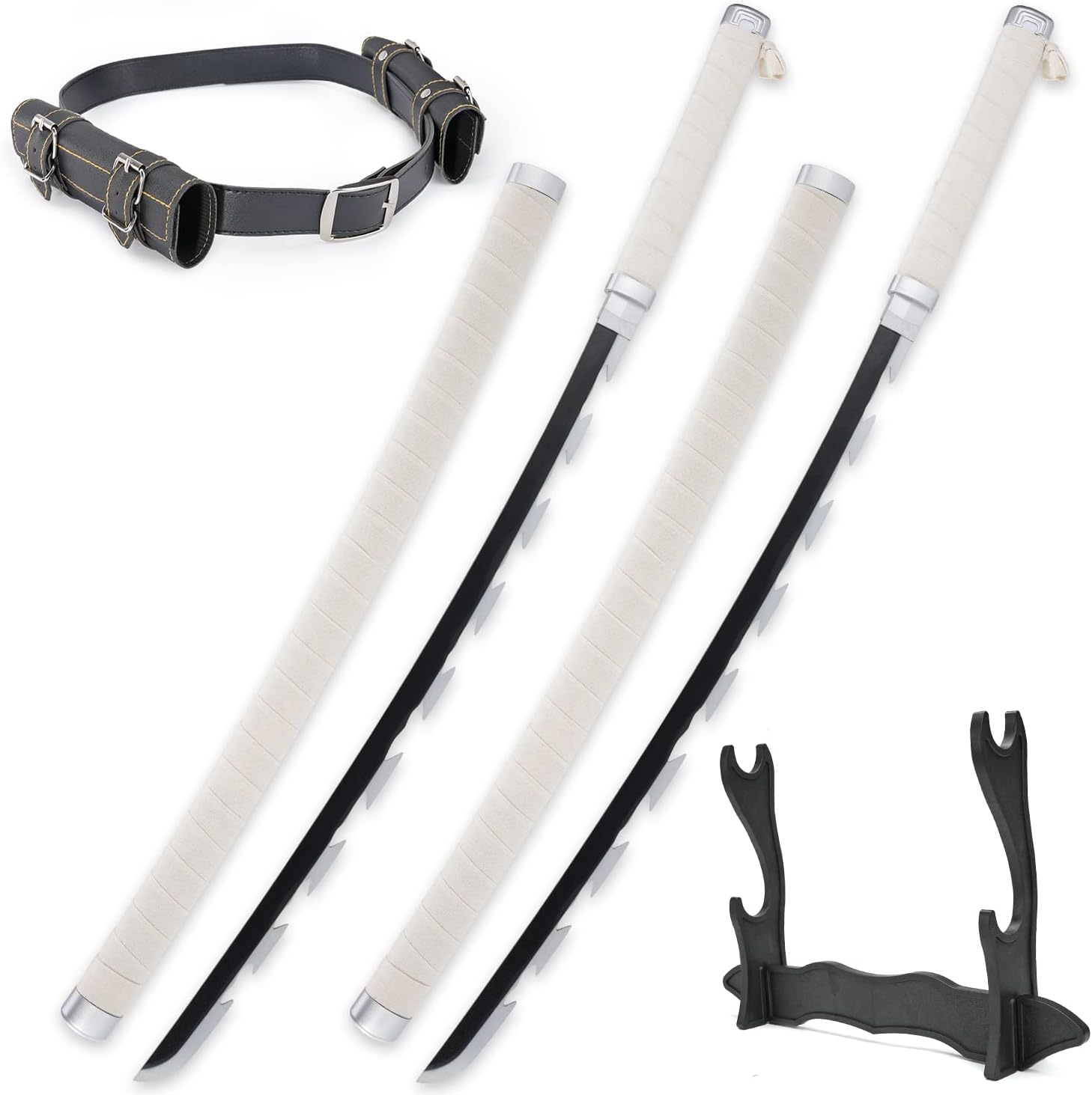 Cold Blade Demon Katana - 41 Inch Anime Replica with Belt and Stand - Durable Sword Perfect for Cosplay - Nichirin Sword with Authentic Design