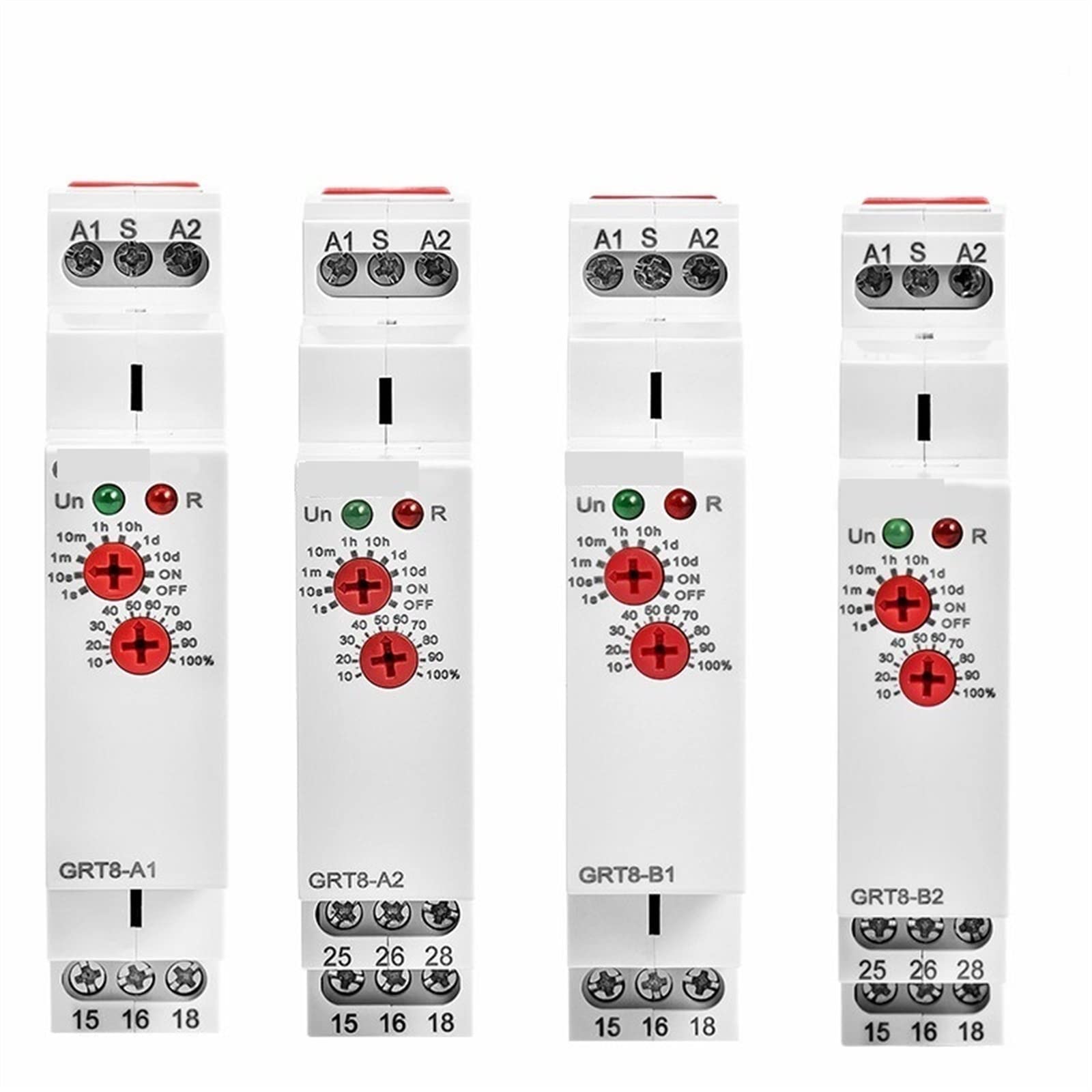 GJZIFGFWQ Delay On Off Timer Relay Electronic Type 16A AC230V OR AC/DC12-240V 1Pcs(Grt8-b1-acdc12-240v)