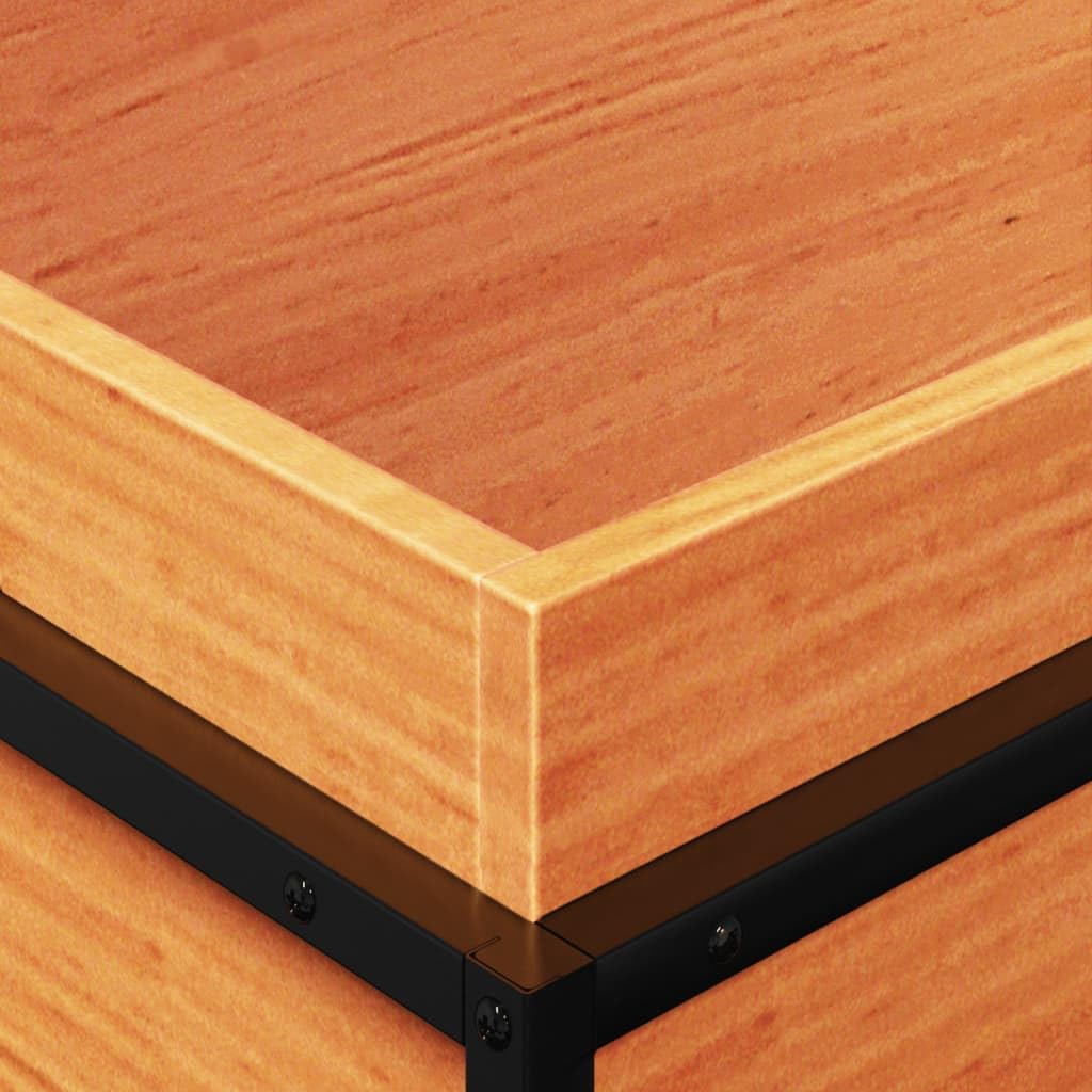 vidaXL Jardinera de Madera Maciza Pino marrón Cera 60x40x50 cm, Jardinera de Exterior, Jardinera para Flores, macetero para Tomates