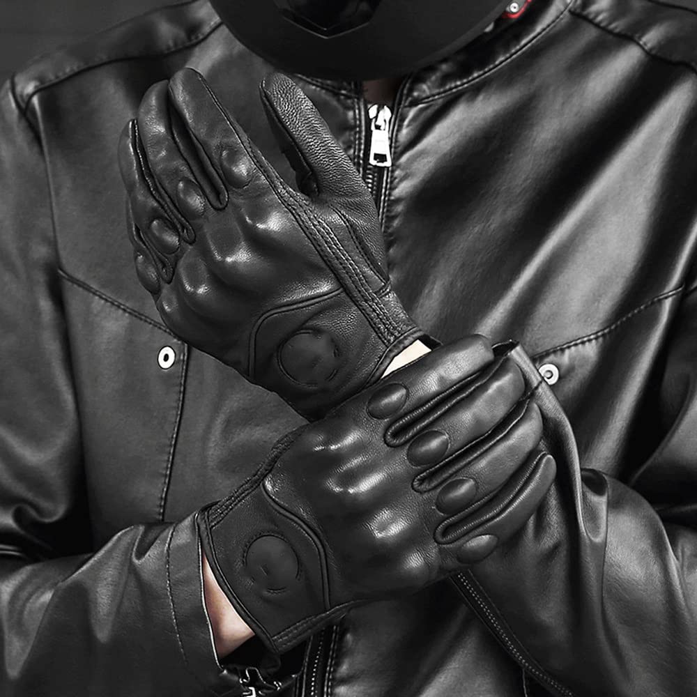 Guantes de Invierno Ciclismo Verano Manejo táctil Puño Protección Articular Cuero