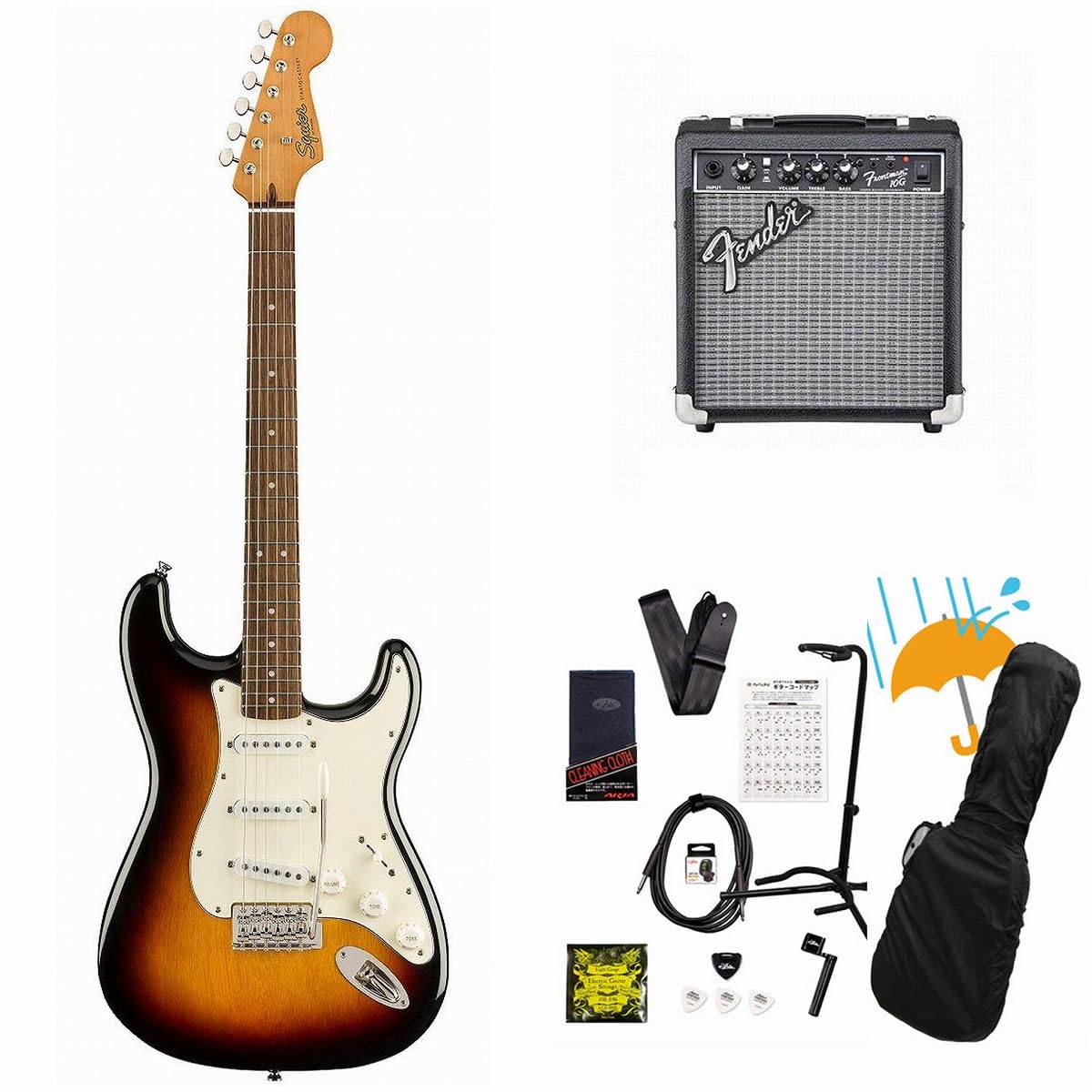 Amazon | Squier/Classic Vibe 60s Stratocaster Laurel FB 3-Color