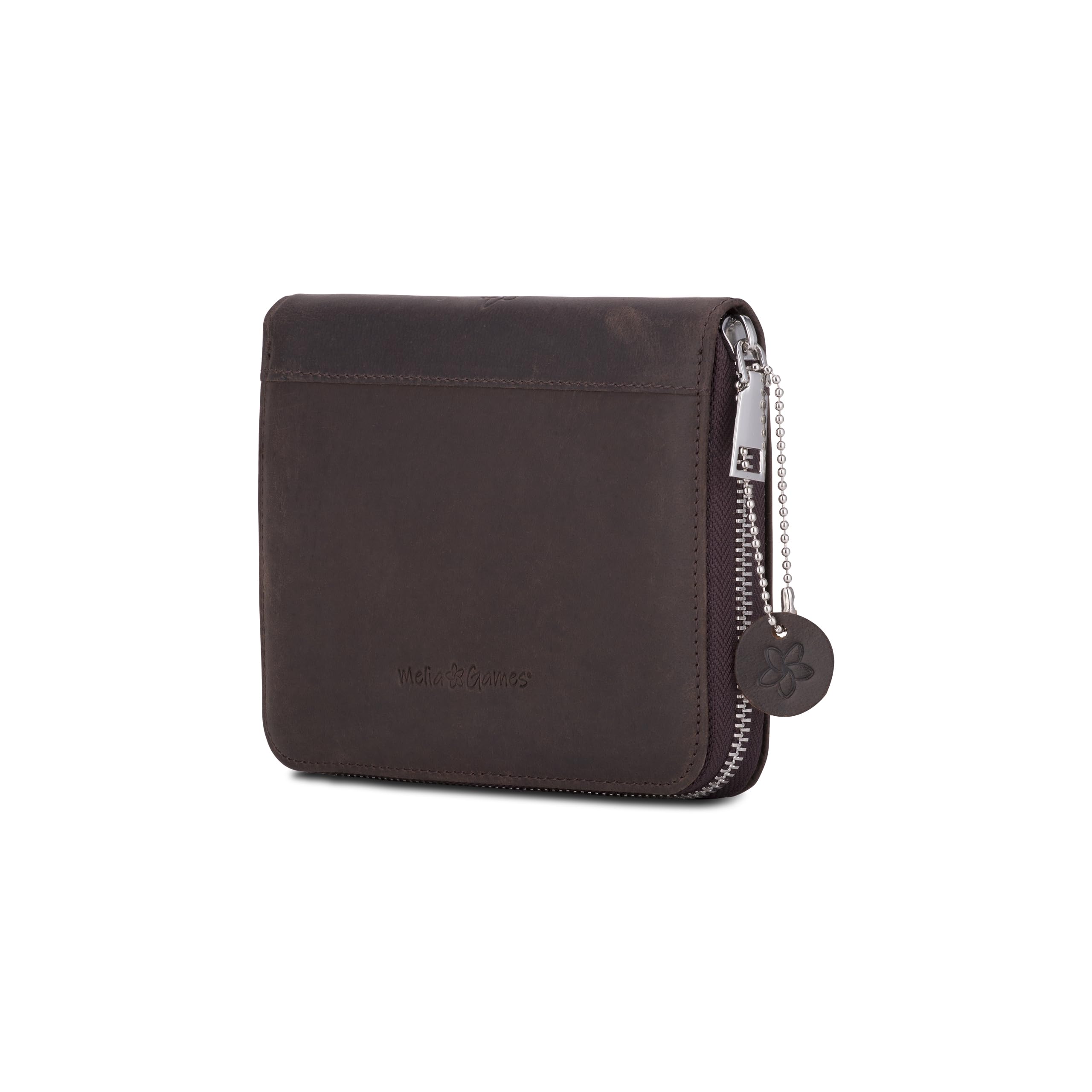 B-Ware Spielkarten Set Deluxe - Hochwertiges Karten-Etui aus feinstem Leder - komplettes Set inklusive 2 Spielkartendecks, Notizblock und Bleistift (Dark Brown) - OPTISCHE MÄNGEL