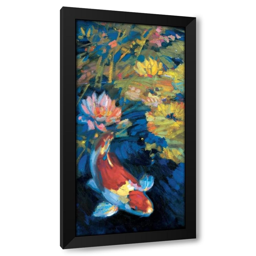 ArtDirect Asian Serenity I 22x40 Extra Large Black Modern Wood Framed Art Print by Ostlund, Leif
