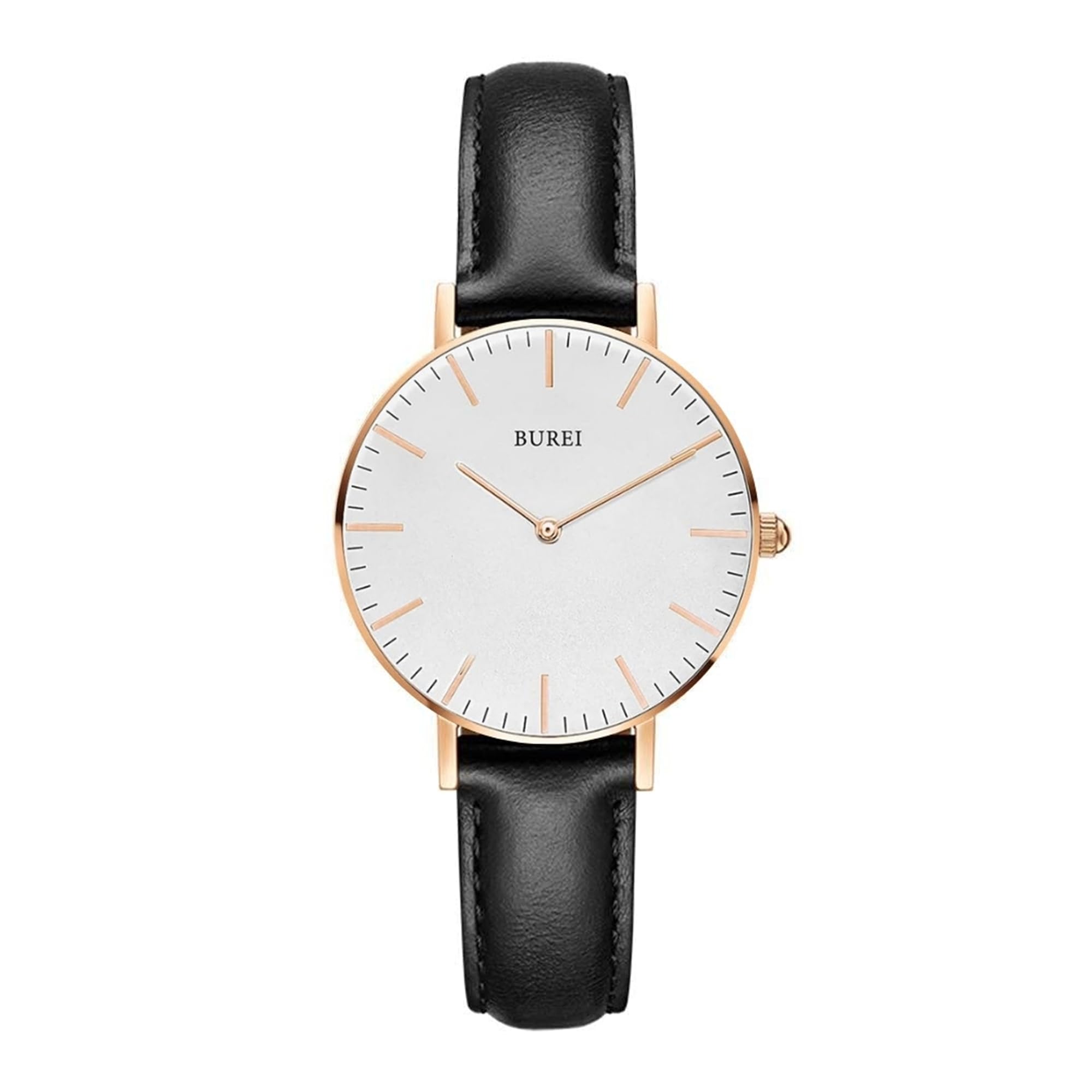 BUREI Ultradünne Damenuhr Minimalistisches Japanisches Klassisch delstahl Armbanduhr Damen Geschenke für Frauen