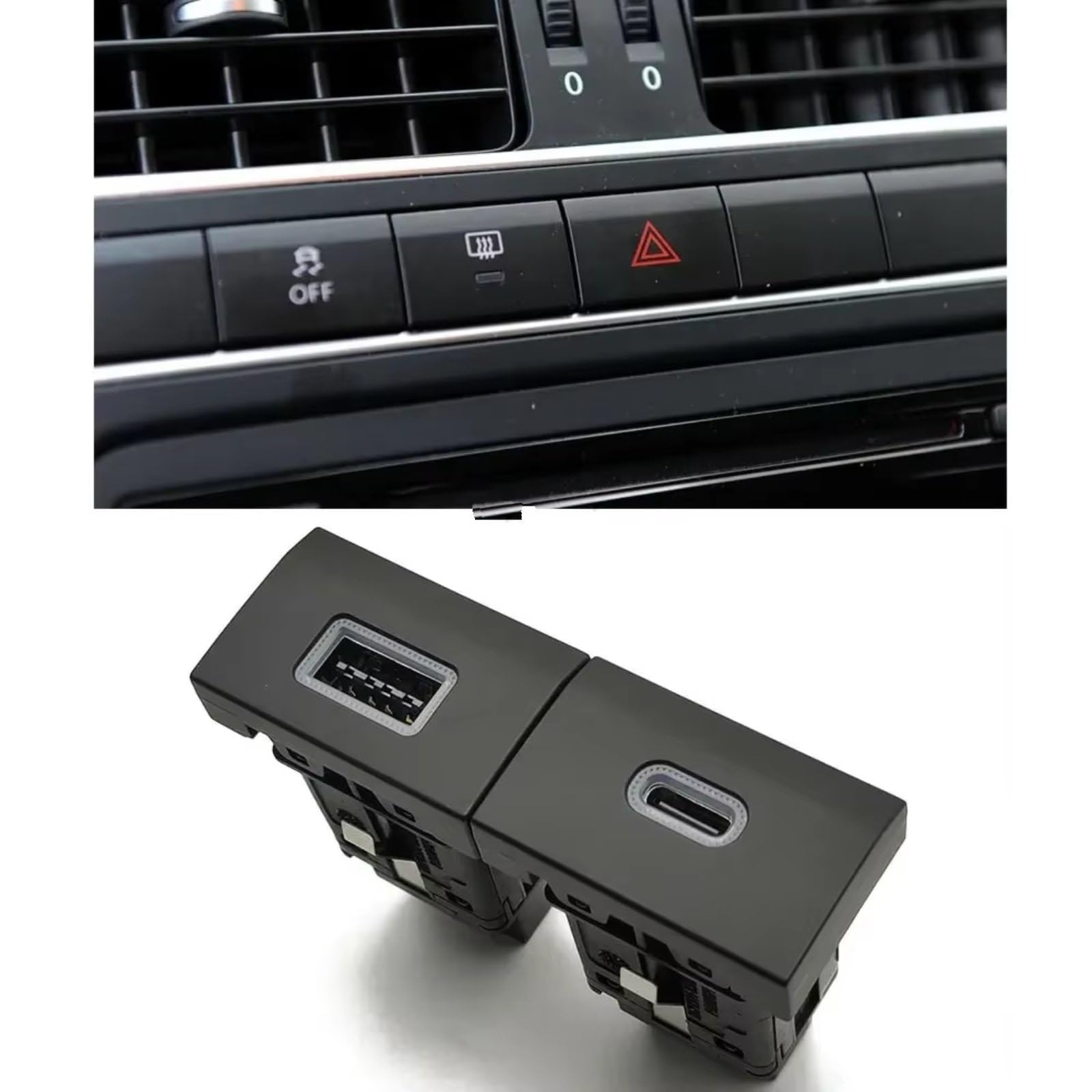 Compatibile Con Per Polo 2011-2013 Dual QC3.0 Per Tipo C PD Presa Interfaccia USB Veloce Pulsante Adattatore Caricabatterie 12V 24V Presa USB