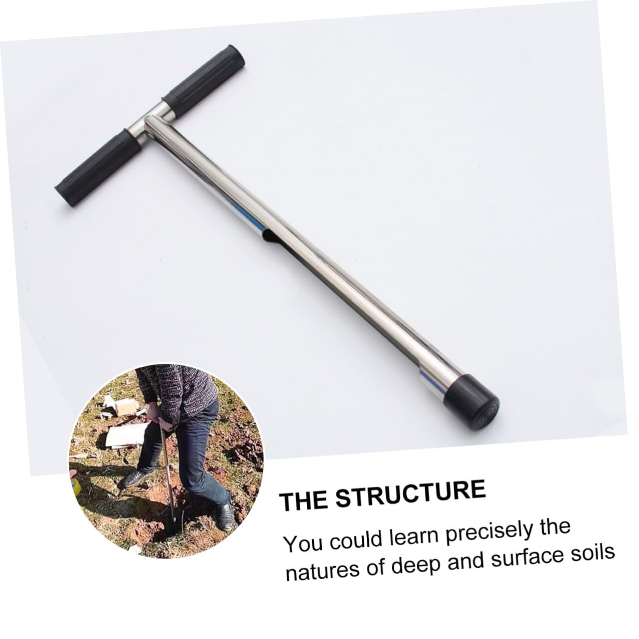 Toddmomy Outil De Prélèvement De Sol Pour Extérieur Échantillonneur Métal Léger Pour Analyse De