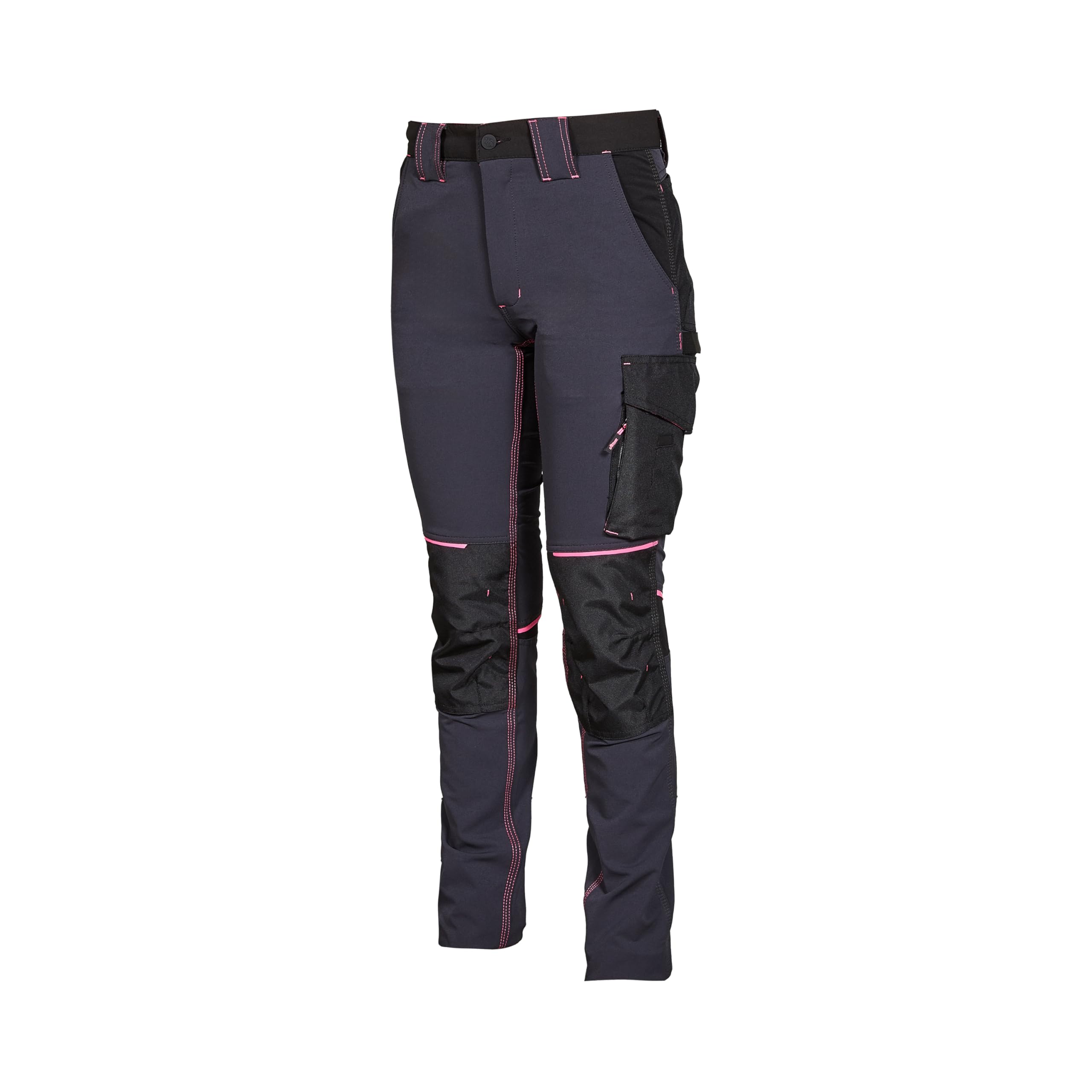 Pantalone U-Power Atom Lady, Slim Fit Stretchable Cargo, con Multitasche Frontali e Laterali, Tessuto Traspirante, Elastico in Vita, Cerniera di Chiusura