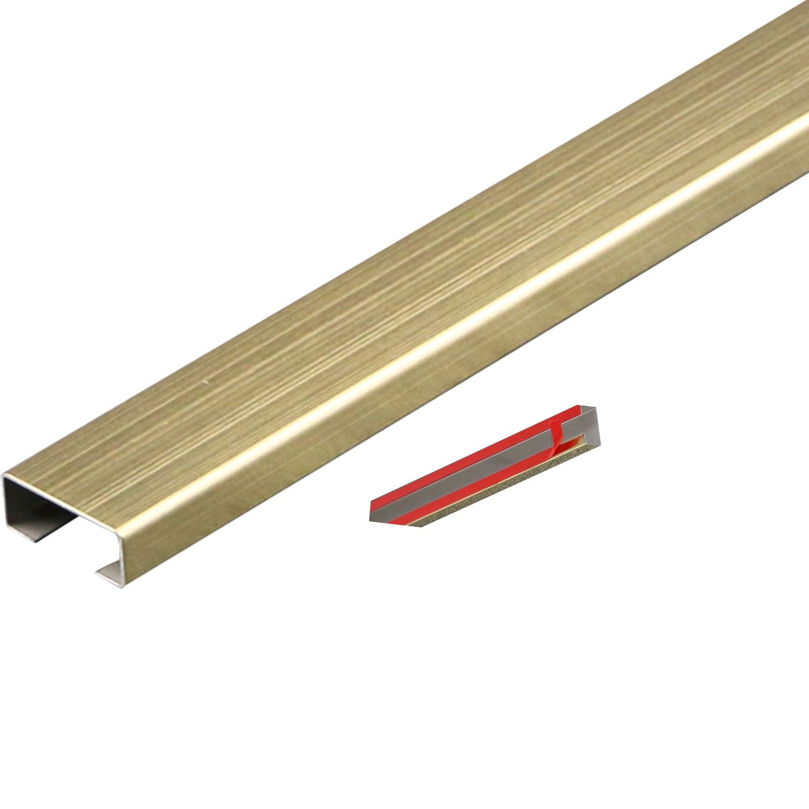 Protezione per cavi a pavimento, Canalina di copertura cavi autoadesiva in acciaio inossidabile, for la gestione dei cavi da parete e da pavimento, multicolore, diverse dimensioni(Gold-1,1.5m-(100x50m