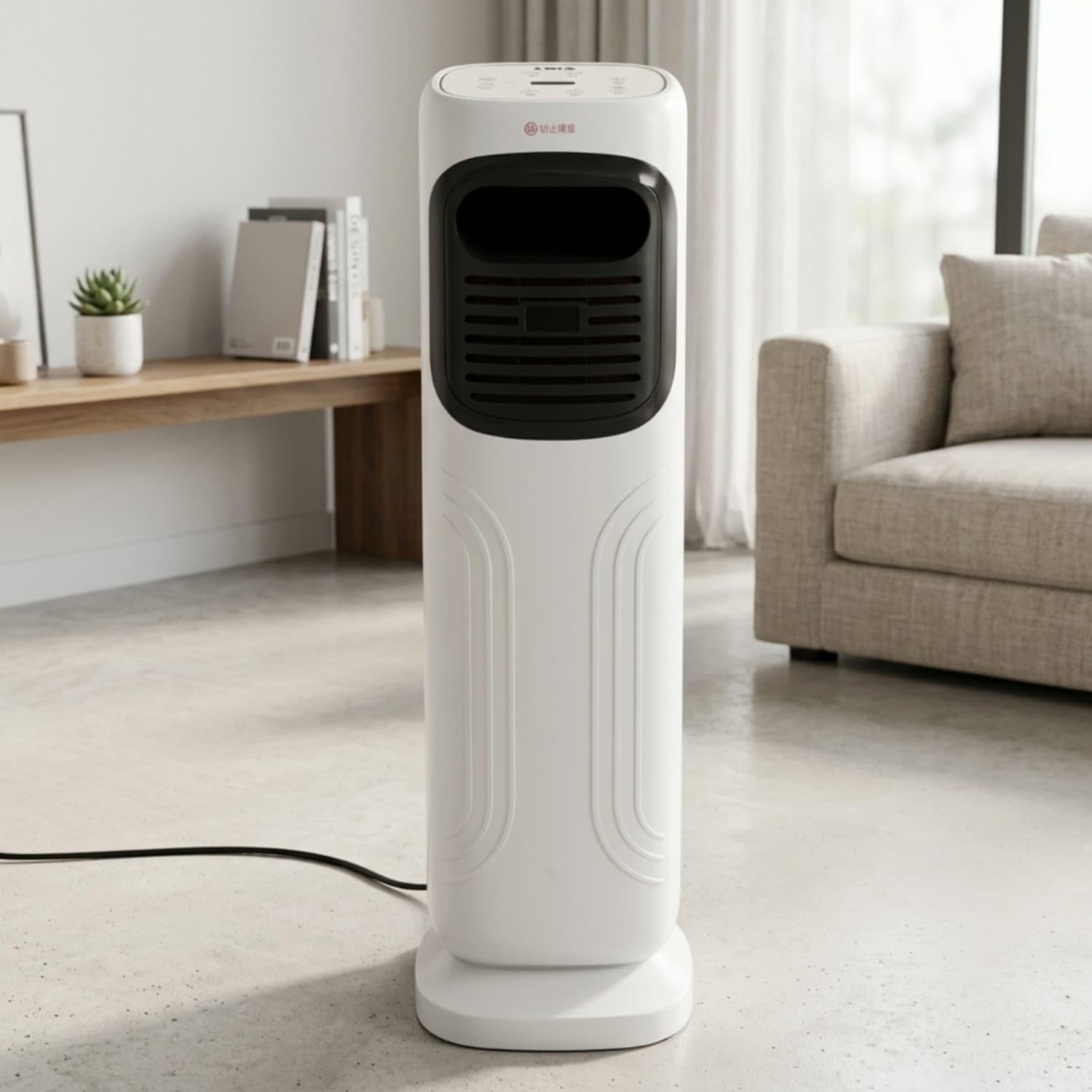 Multi-Function Tower Air Cooler Cooling Evaporative Cooler with Heater Vertical Tower Fan with Humidifier Spray Mist for Living Room, Bedroom, Home, Imitation Gold, Remote Spray Eu 220V-picture-37