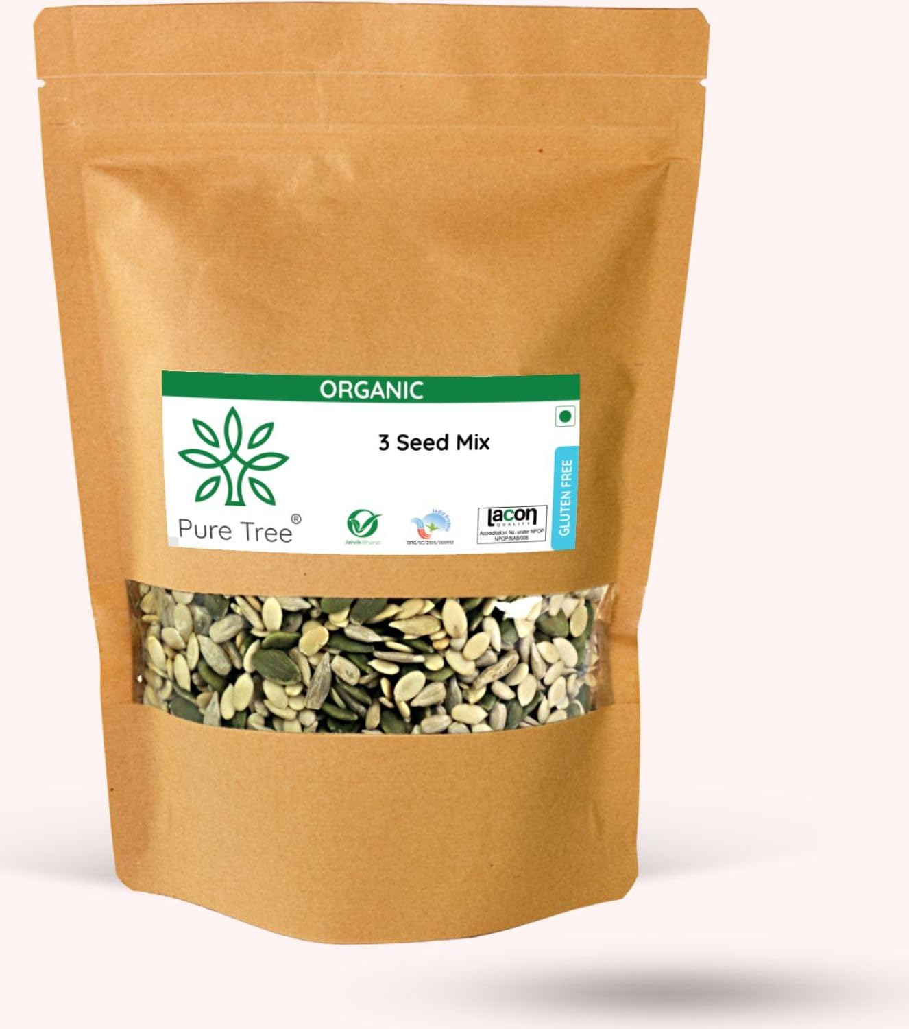 Pure Tree Certified Organic Pumpkin Seeds, Sunflower Seeds, Watermelon Seeds | 250 g | Rich Source Of Magnesium | 3 Seeds Mix for Eating | Crunchy Snack, Diet Snacks, Mix In Salad (B0CB7V9F9G) Amazon Price History, Amazon Price Tracker
