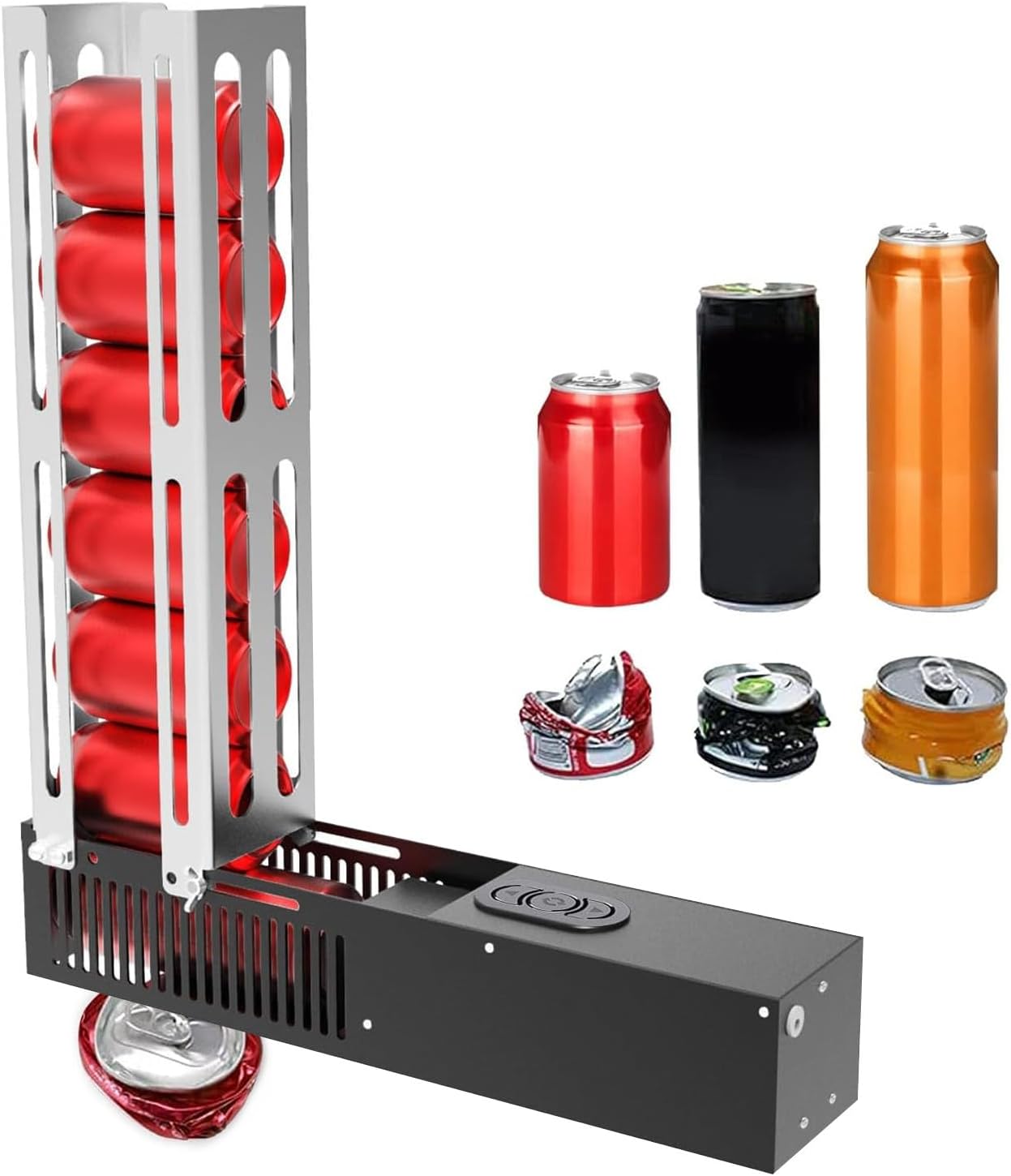 Electric Can Crusher, Automatic Can Crushers, 8oz/12oz/16oz Aluminum Can Crushers, Can Fill 8 Cans at a Time, Cans Trash Compactor, Crusher for Soda, Beer Cans