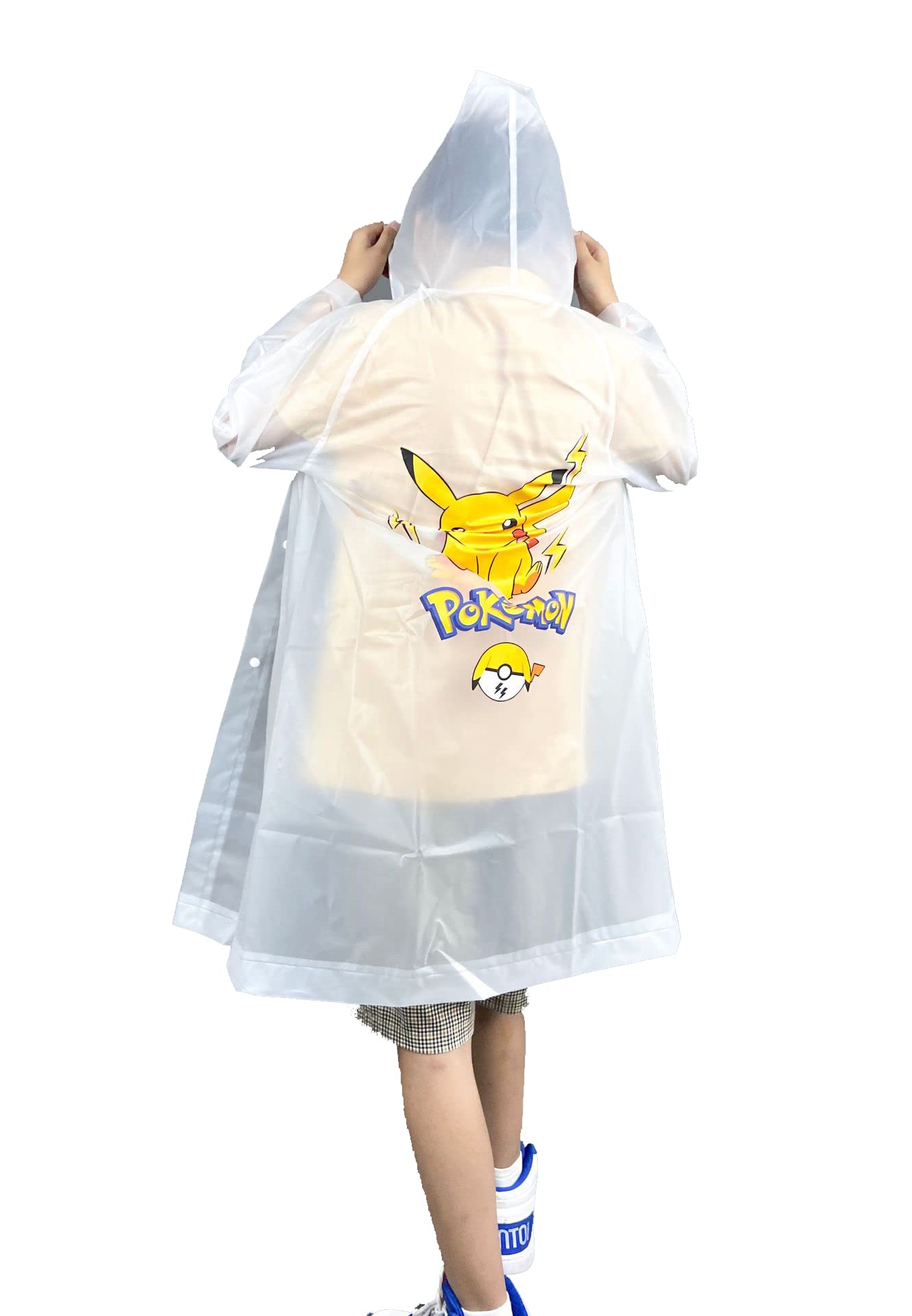 SYOSIRain Ponchos Raincoat EVA Waterproof Portable Rain Jacket Coats Camping Hiking Outerwear Reusable With Hoods and Open Sleeves for Adults Men Women