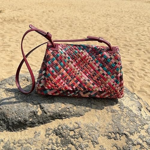 Woven bag, large capacity underarm women's bag, versatile single shoulder crossbody tote bag2