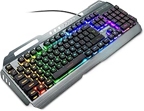 RAEGR RapidGear X70 USB Gaming Keyboard | Made of ABS Body | 3 Rainbow Lighting Modes, Instant Media Access, Gaming Keyboard for PC/Laptop/Mac-RG10599