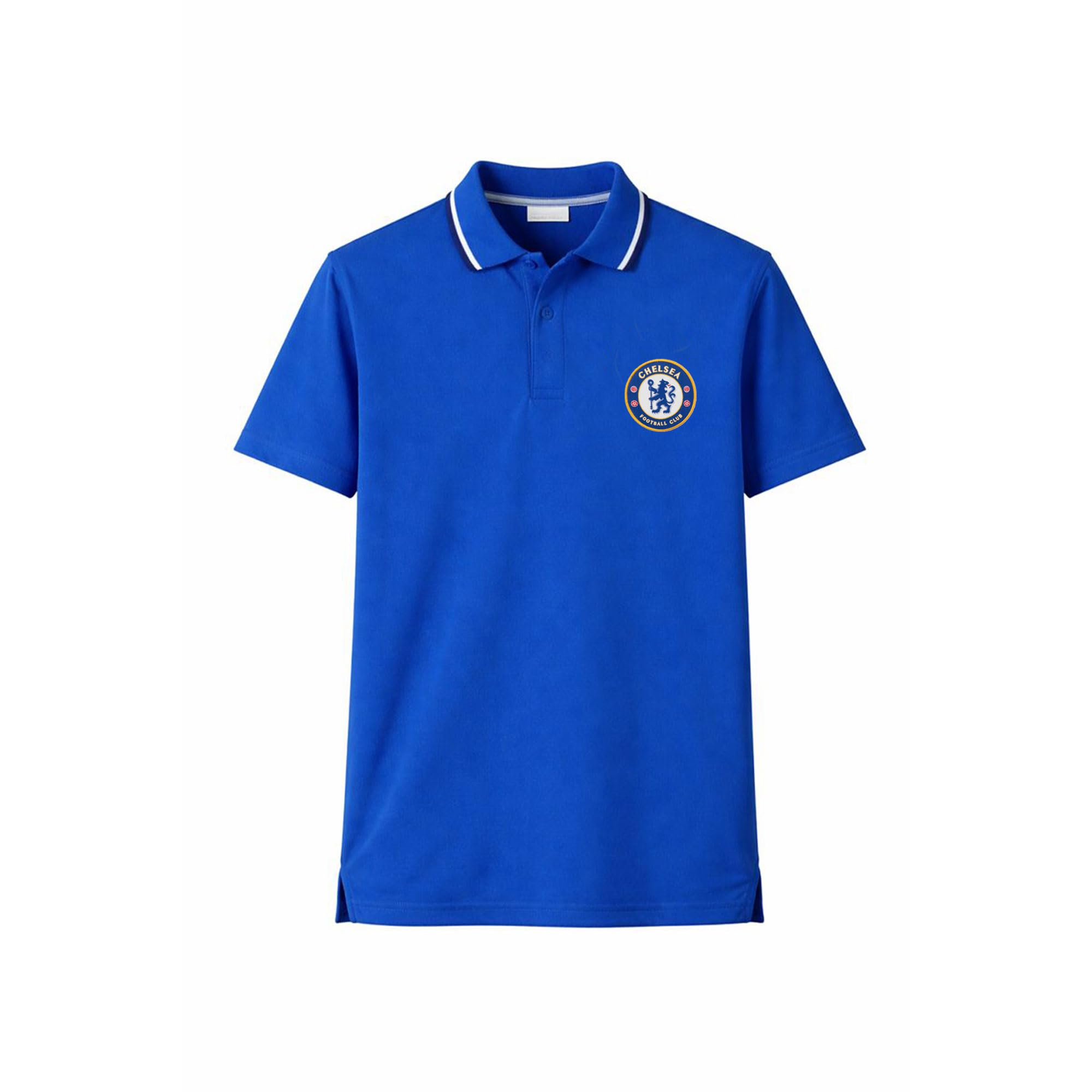 Chelsea Polo oficial del Football Club para hombre, color azul marino o azul real, camiseta de fútbol informal de manga corta