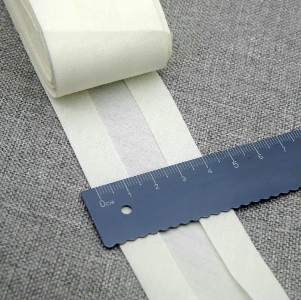 Schrägband aus Baumwolle, Größe 4 cm, 40 mm, 5 Meter, superbreites Faltband, DIY, handgefertigtes Nähmaterial, Stoffband, Band, Gelb, 4 cm, 20 Meter