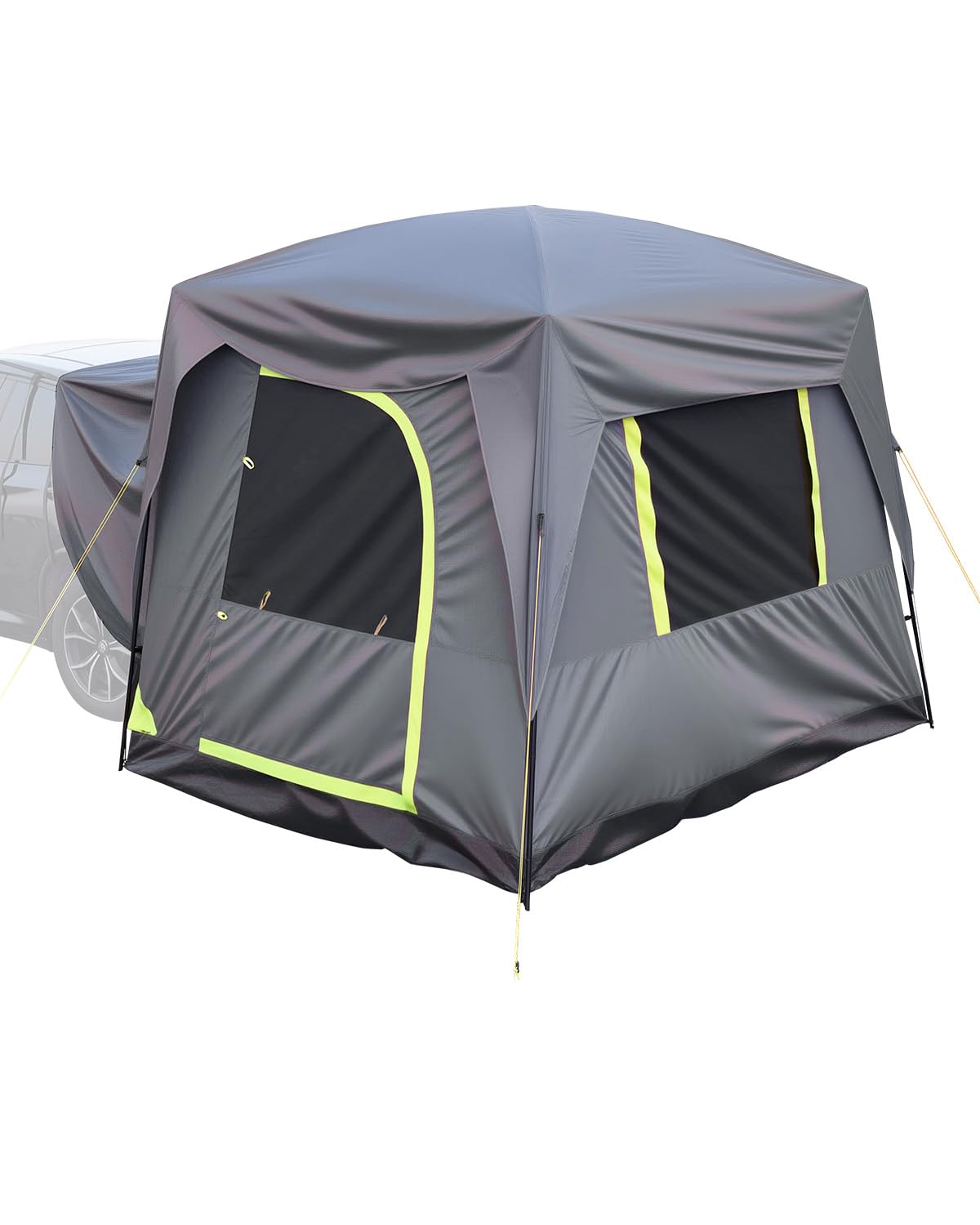 vevor large 3 season suv tent for 5-8 person, truck bed tent, green, aluminum poles, waterproof pu2000mm, car camping, hiking