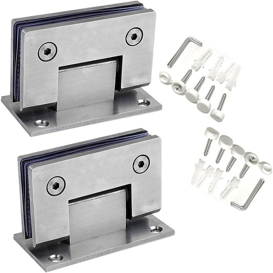 4 Cerniere Per Porte In Vetro - Senza Perforazione, Acciaio Inox Per Vetro 5-8mm - Foto 11